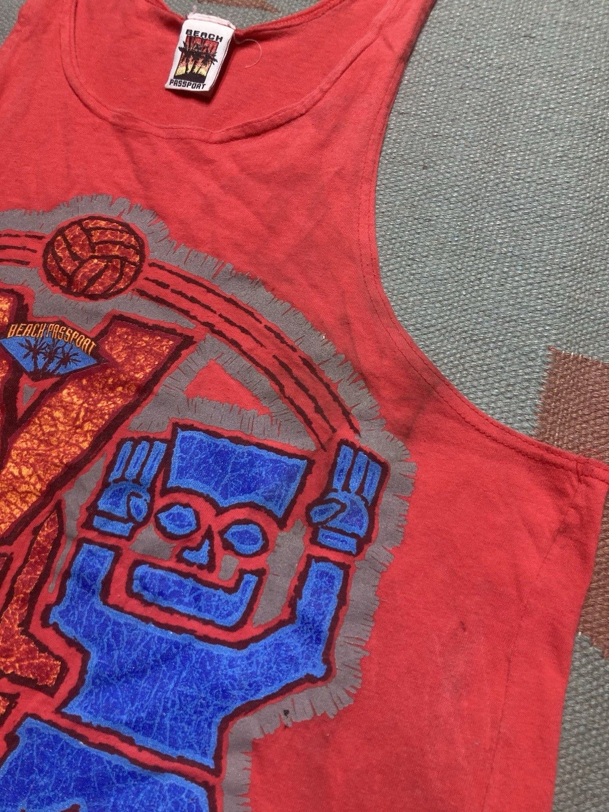 Vintage 80s tank top muscle shirt beach passport tiki distressed XL Size US XL / EU 56 / 4 - 5 Thumbnail