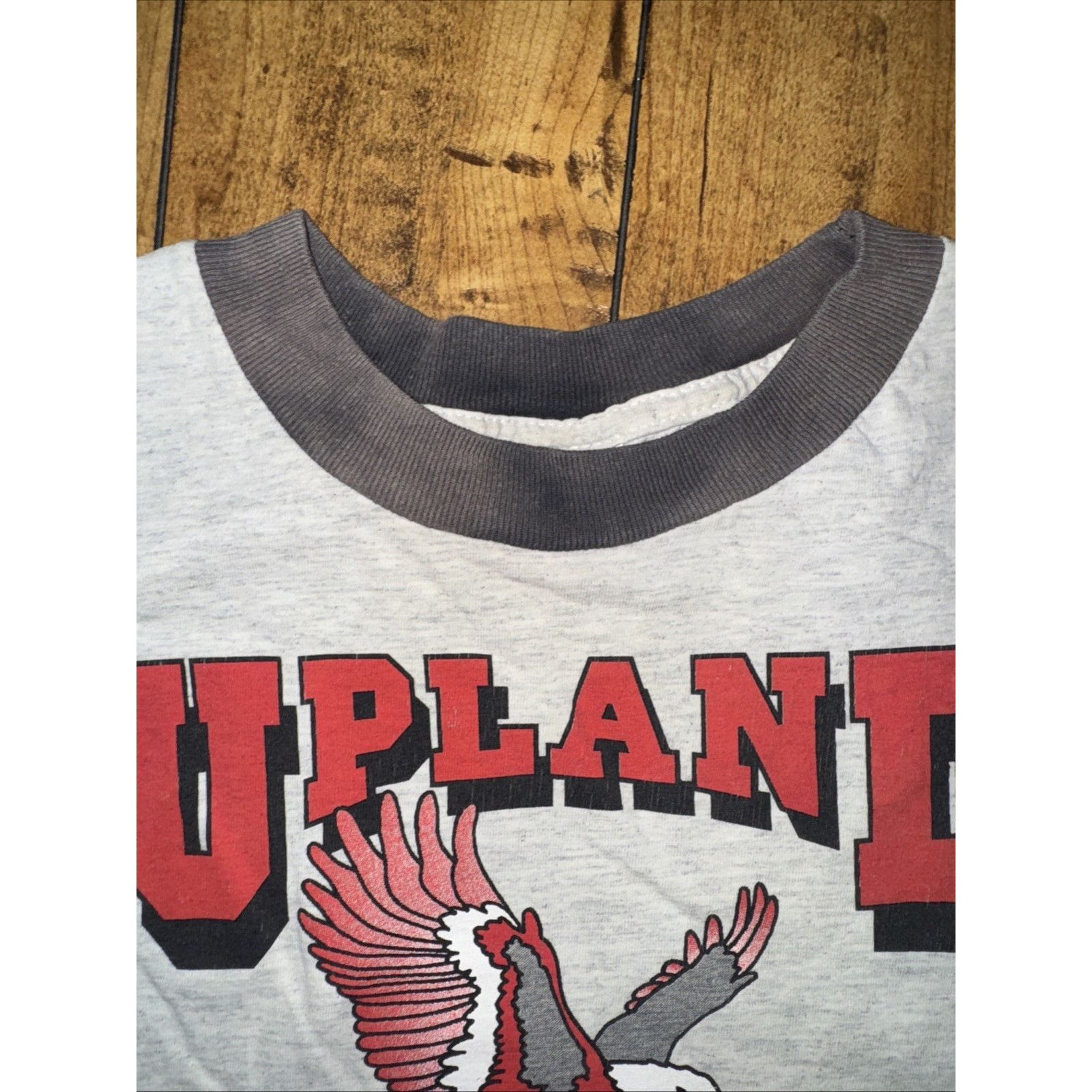 Vintage Vintage 90s Eagles PE T-Shirt Two Tone Ringer Gray M USA Size US M / EU 48-50 / 2 - 3 Thumbnail