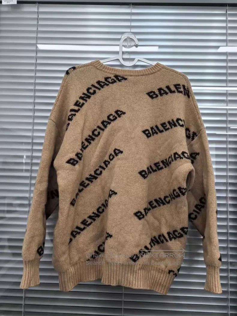 Balenciaga Balenciaga Classic logo sweater khaki color Size US S / EU 44-46 / 1 - 2 Thumbnail