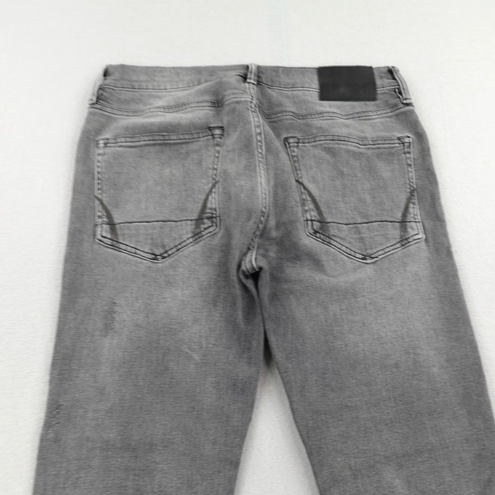 Allsaints AllSaints Cigarette Jeans Mens 32 Slim Fit Distressed Button Fly Denim Faded Gray Size US 32 / EU 48 - 7 Thumbnail