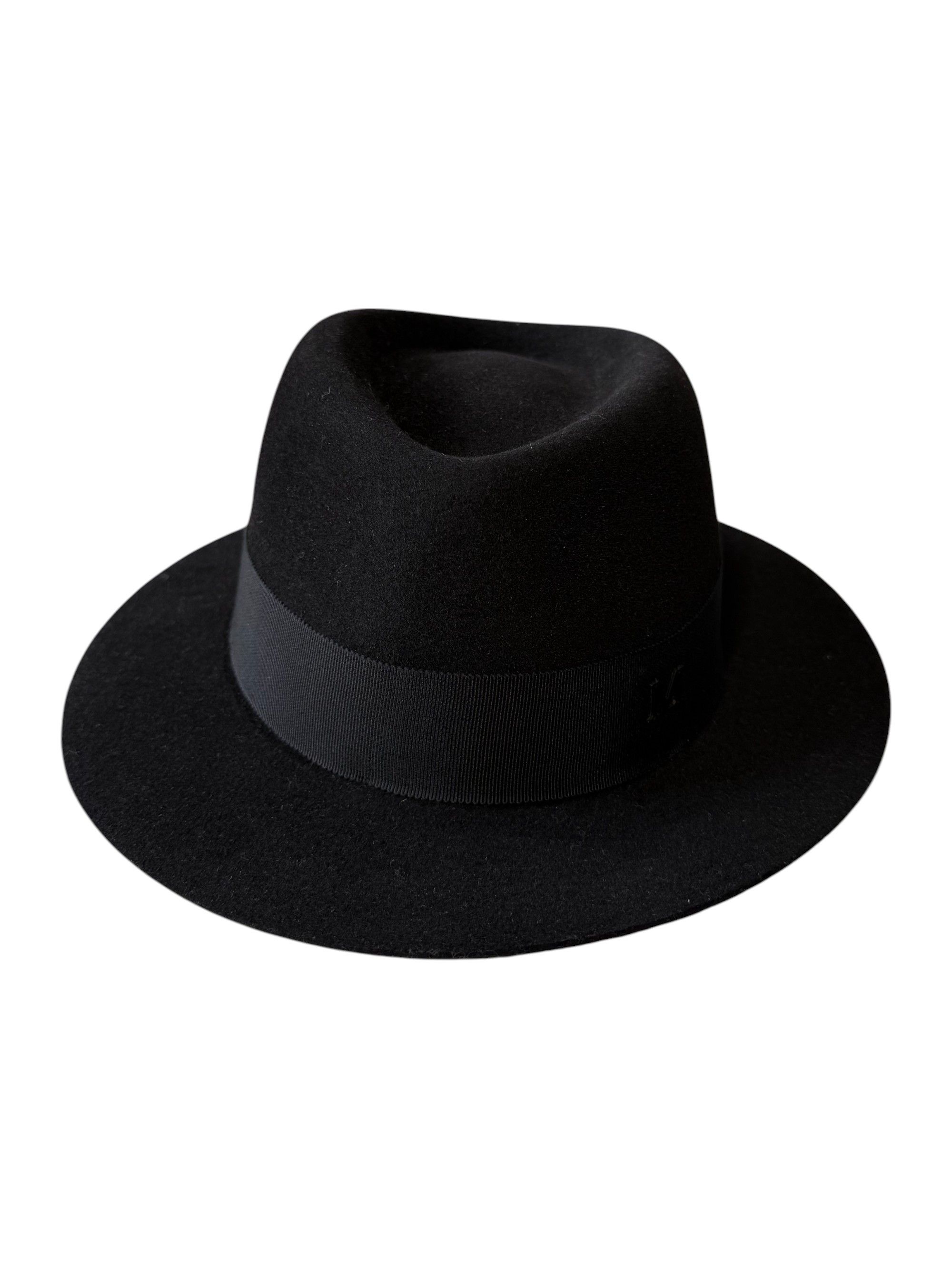 Maison Michel Maison Michel Paris Black Ribbon Wool-Felt Hat Size S Size ONE SIZE - 4 Thumbnail