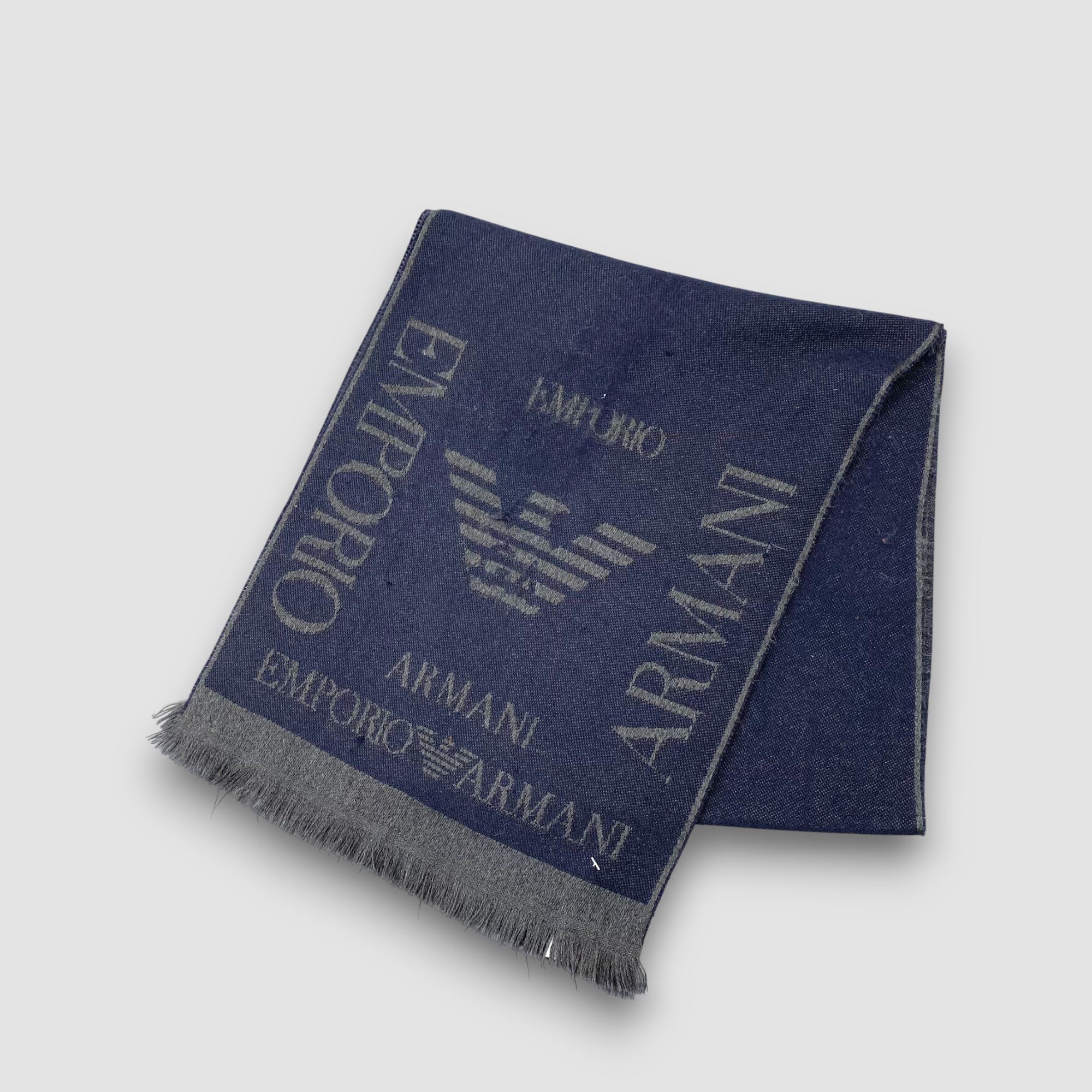 Emporio Armani Vintage Emporio Armani Scarf Muffler Wool Winter Scarves Size ONE SIZE - 3 Thumbnail