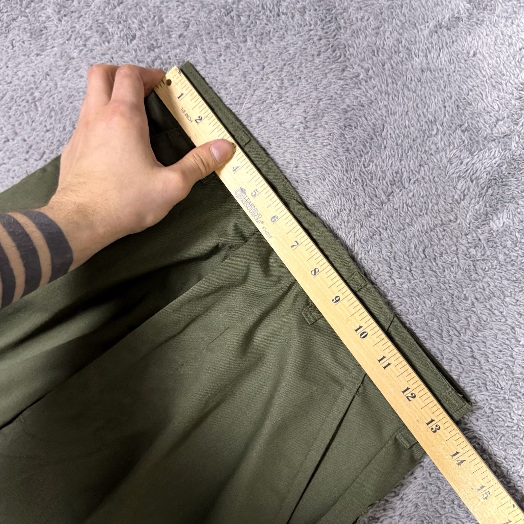Vintage VINTAGE Unbranded Mens Trousers Utility Durable Press OG-507 26x31 Green Cotton Blend Fabric Canvas 80s Army USA Chino Straight Pants Mens Size US 26 / EU 42 - 6 Thumbnail