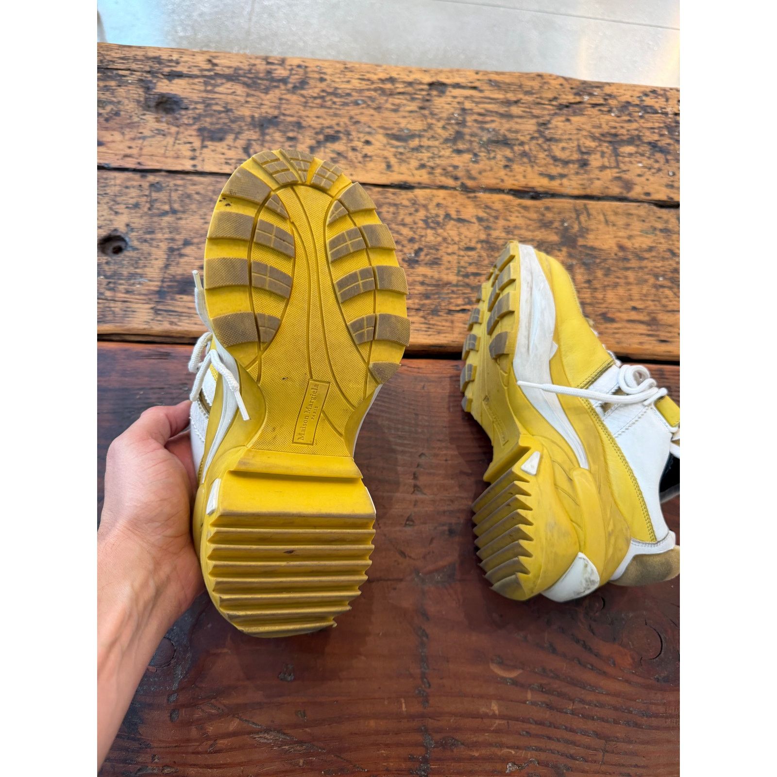Maison Margiela Maison Margiela Low Top Retro Fit Distressed Sneakers Size US 7 / IT 37 - 6 Thumbnail