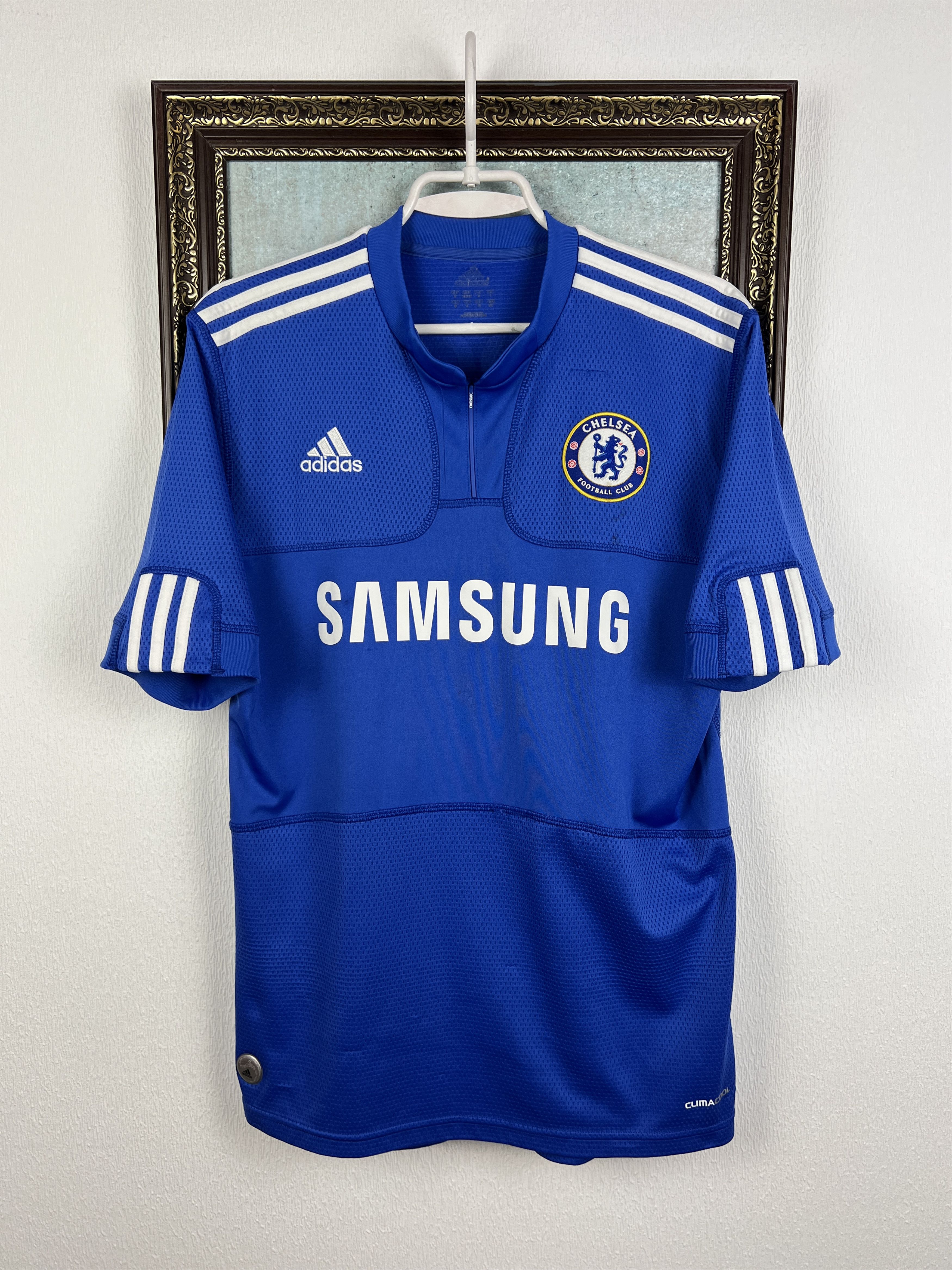 Adidas Chelsea Home football shirt 2009 Soccer #11 Drogba Jersey Size US S / EU 44-46 / 1 - 2 Thumbnail