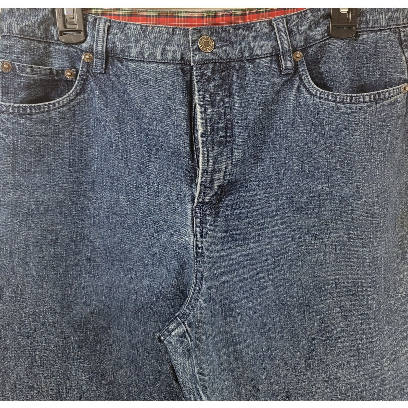 Other Cambridge Dry Goods Blue Button Fly Jeans 10 Straight Leg Size 32" / US 10 / IT 46 - 5 Thumbnail