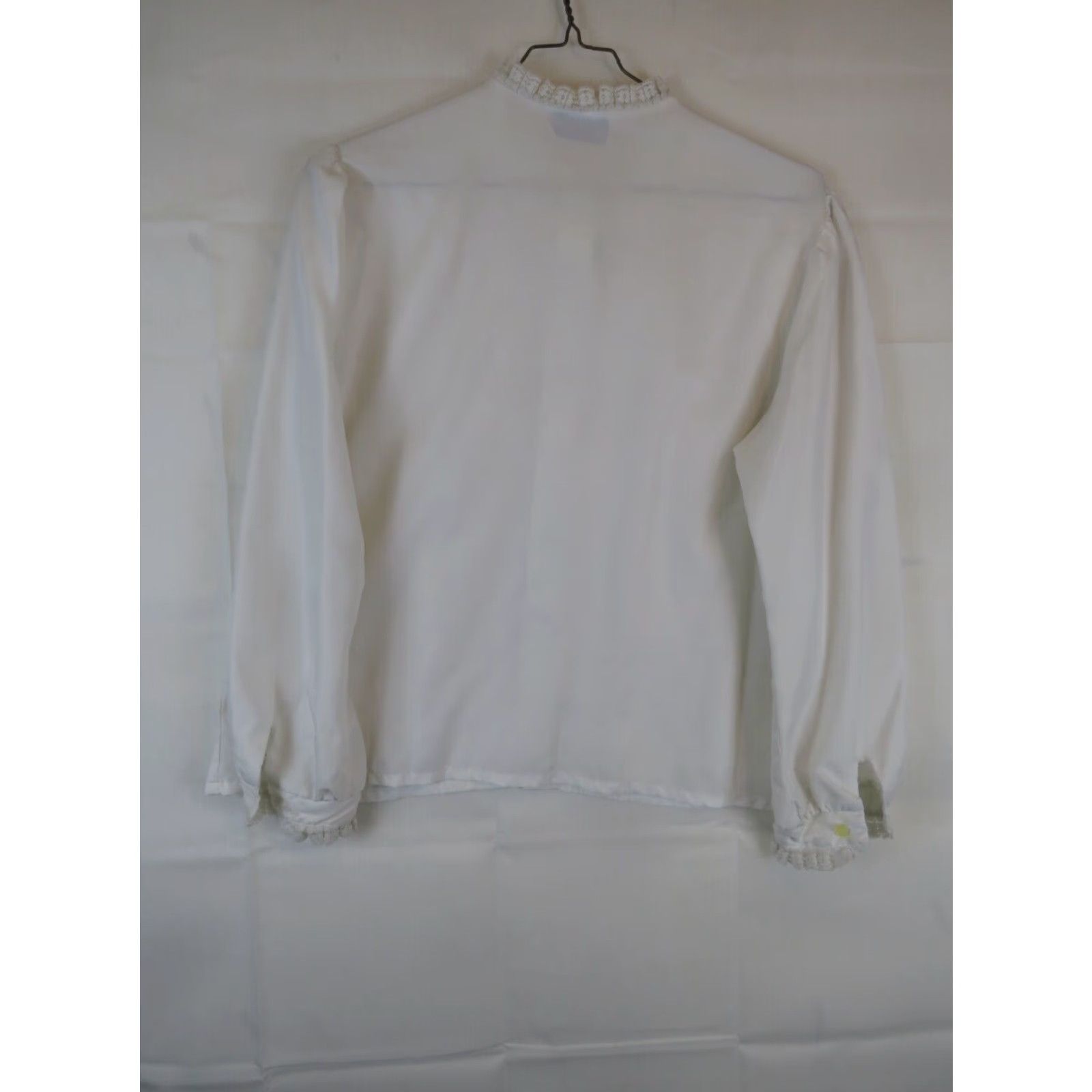 Vintage VINTAGE Lady Holiday Shirt Womens Large White 50s 60s 70s collared long sleeve blouse with vintage USA Made in USA size L Size L / US 10 / IT 46 - 7 Thumbnail