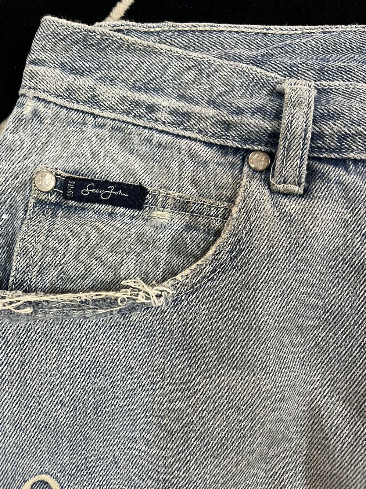 Le Grande Bleu (L.G.B.) × Sean John Vintage Sean John Baggy Faded Denim Size US 33 - 9 Thumbnail