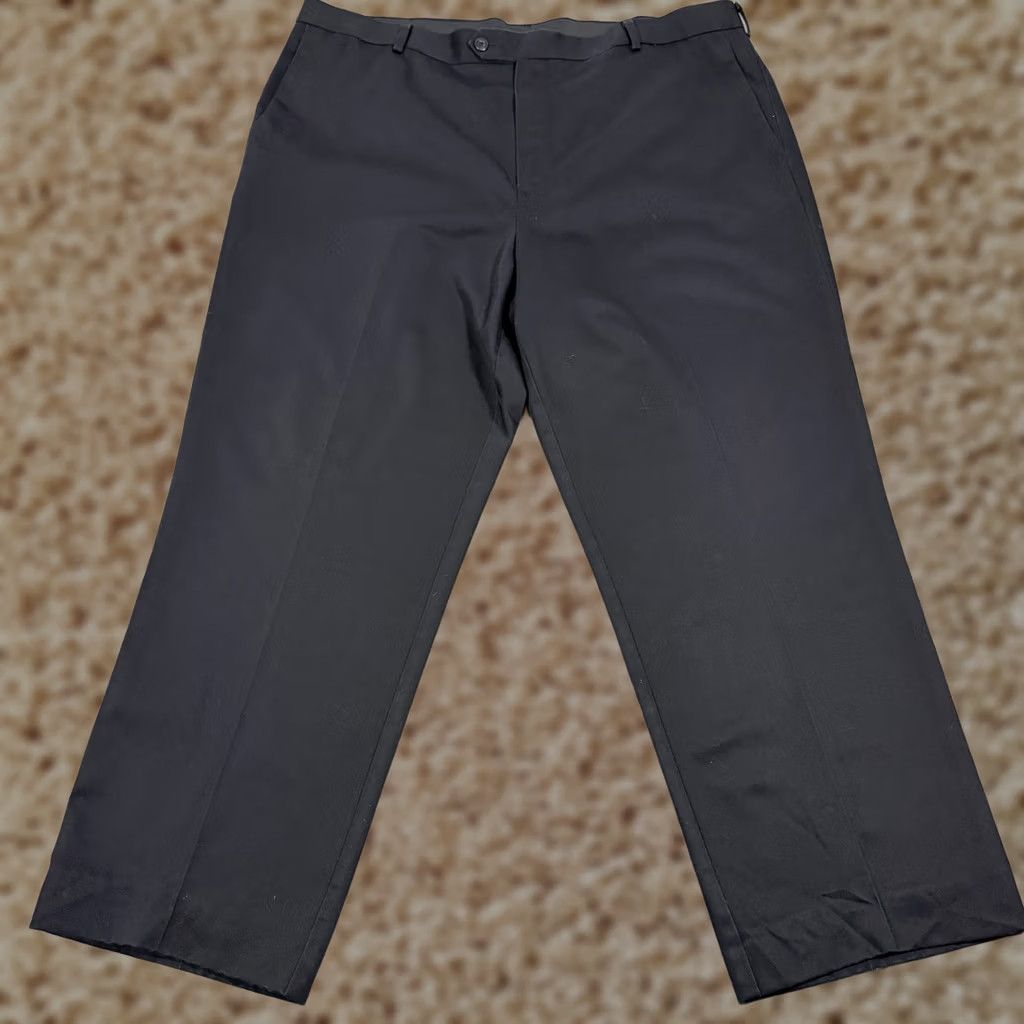 Dockers DOCKERS Pants Mens 40x30 Black Classic Khakis Straight Front 41x28 Inseam 28" Twill, Button Zip, Relaxed Fit Vintage No Size US 40 / EU 56 - 1 Thumbnail