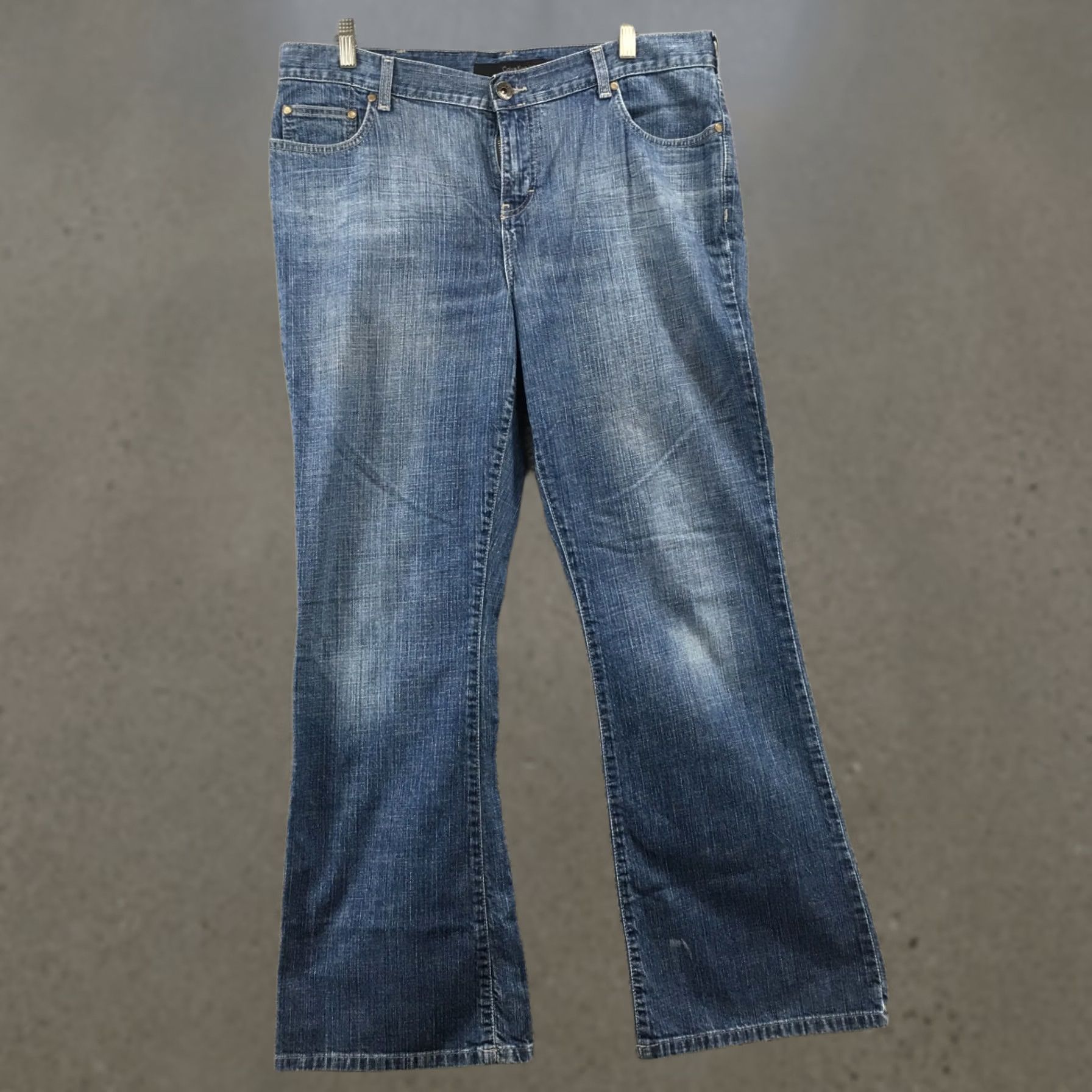 Calvin Klein Calvin Klein Jeans Flared Womens 16 Blue Denim Cotton Blend Zip Size 38" / US 16 / IT 52 - 1 Thumbnail
