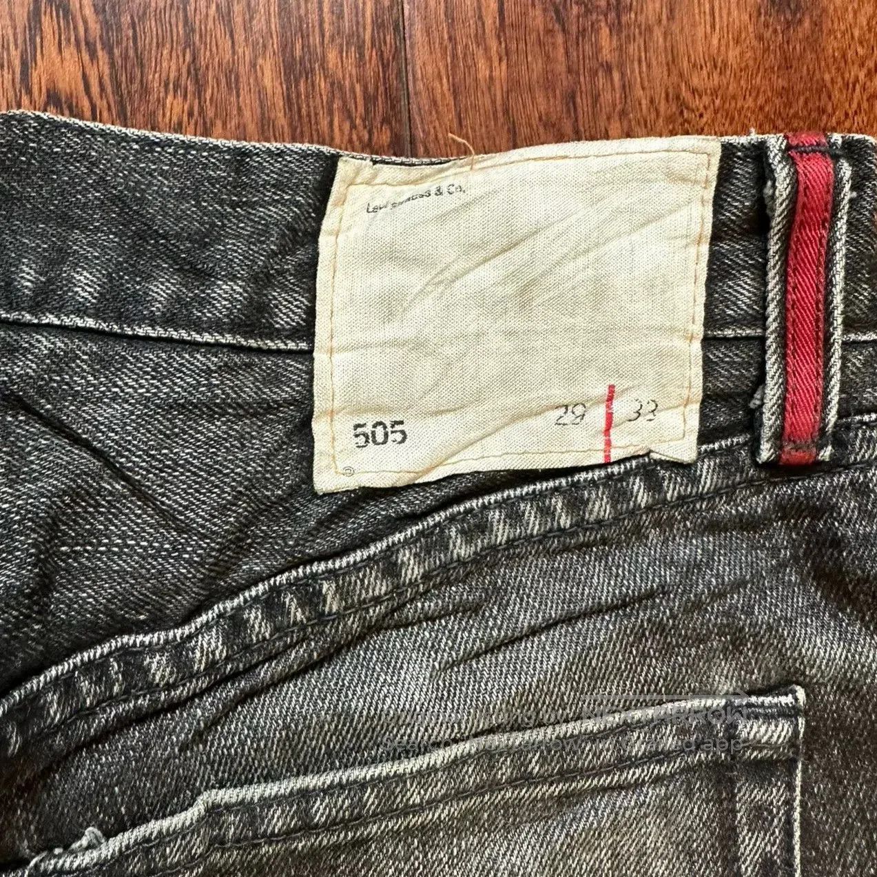 Vintage Vintage Levi's 505 Black Japan Made. Size 29" - 3 Thumbnail