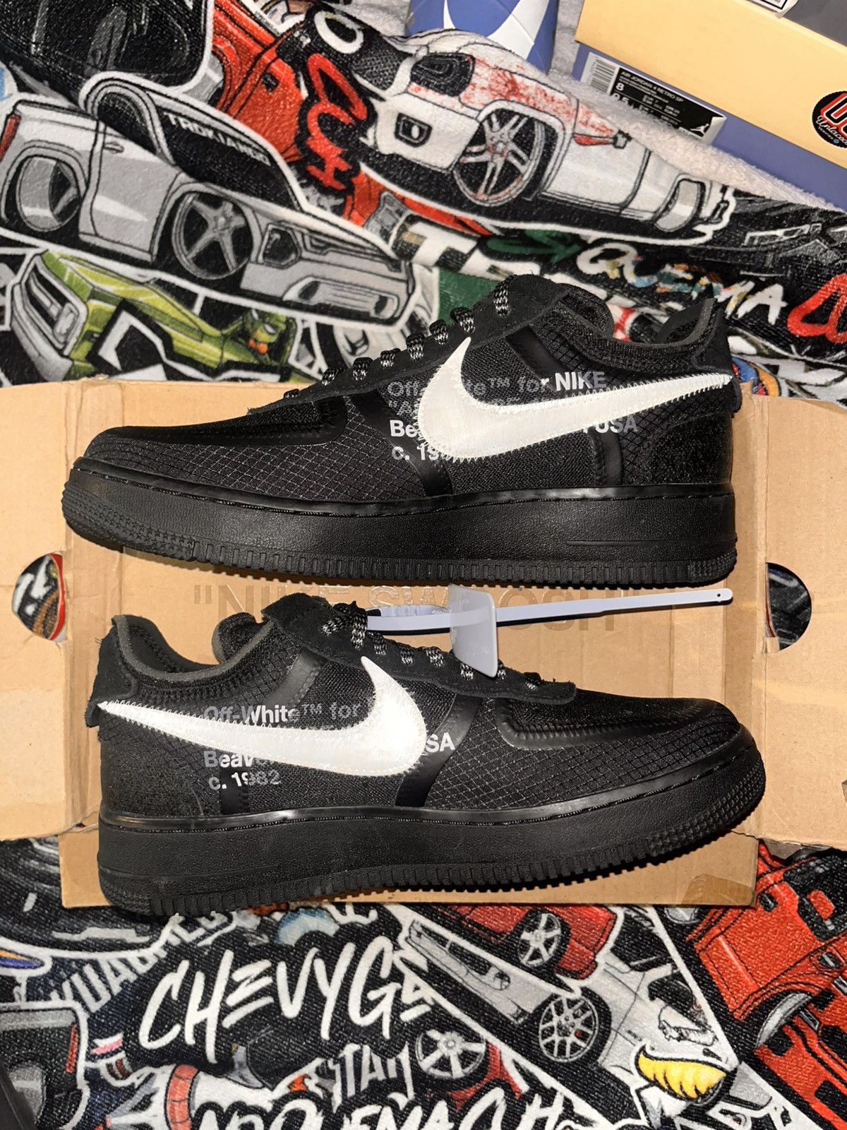 Nike × Off-White 2018 Off-White x Nike Air Force 1 Low ‘Black’ Size US 7.5 / EU 40-41 - 2 Thumbnail