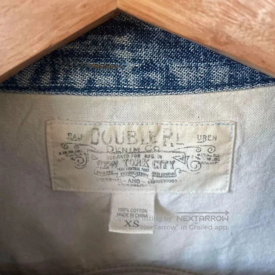 RRL Ralph Lauren RRL 2006 Heavy Distressed Denim Shirt. Size US XS / EU 42 / 0 - 4 Thumbnail