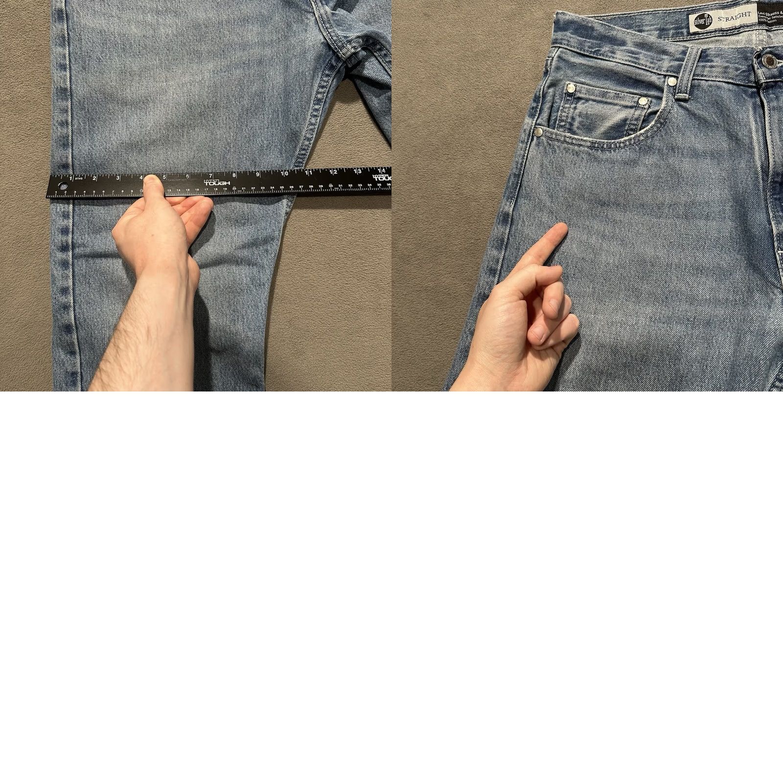 Levi's VINTAGE Levi's Silvertab Jeans Mens 33x30 Blue Denim Straight Leg Light Wash Jeans Regular Mens Size US 33 - 11 Thumbnail
