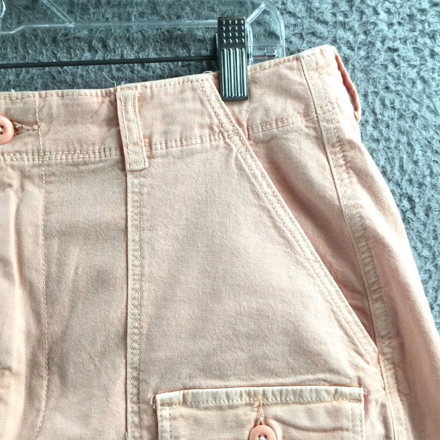 American Eagle Outfitters American Eagle Utility Shorts Womens 14 Pink Hi-Rise Zip Fly NEW Size 36" / US 14 / IT 50 - 3 Thumbnail