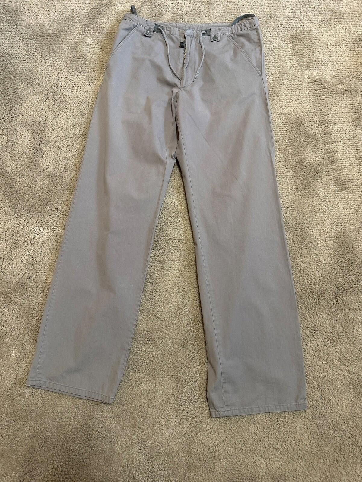 HELMUT LANG 90S GREY DRAWSTRING PANTS Sz 48