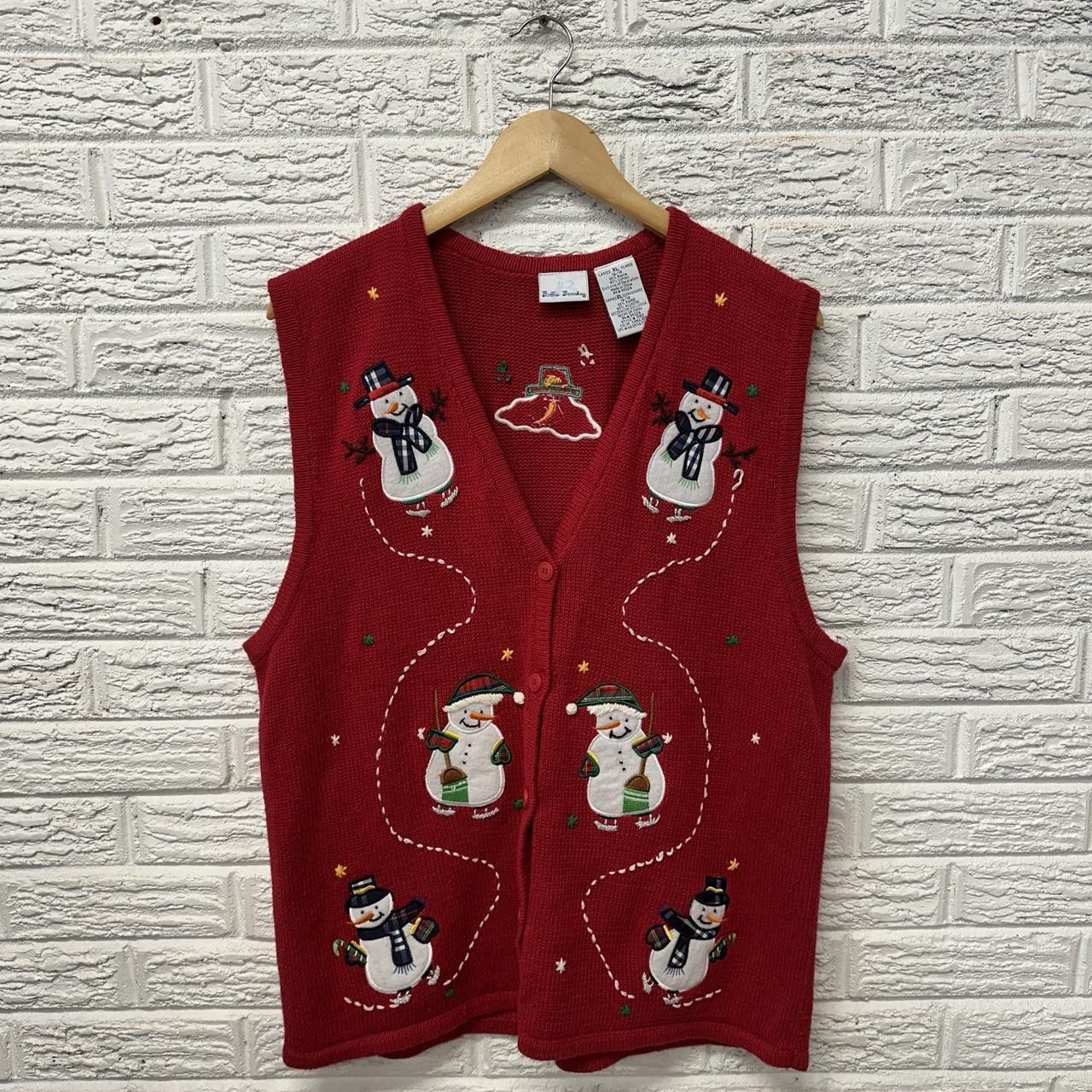 Vintage Vintage Bobbie Brooks Christmas Cardigan Button Up XL Size XL / US 12-14 / IT 48-50 - 2 Thumbnail