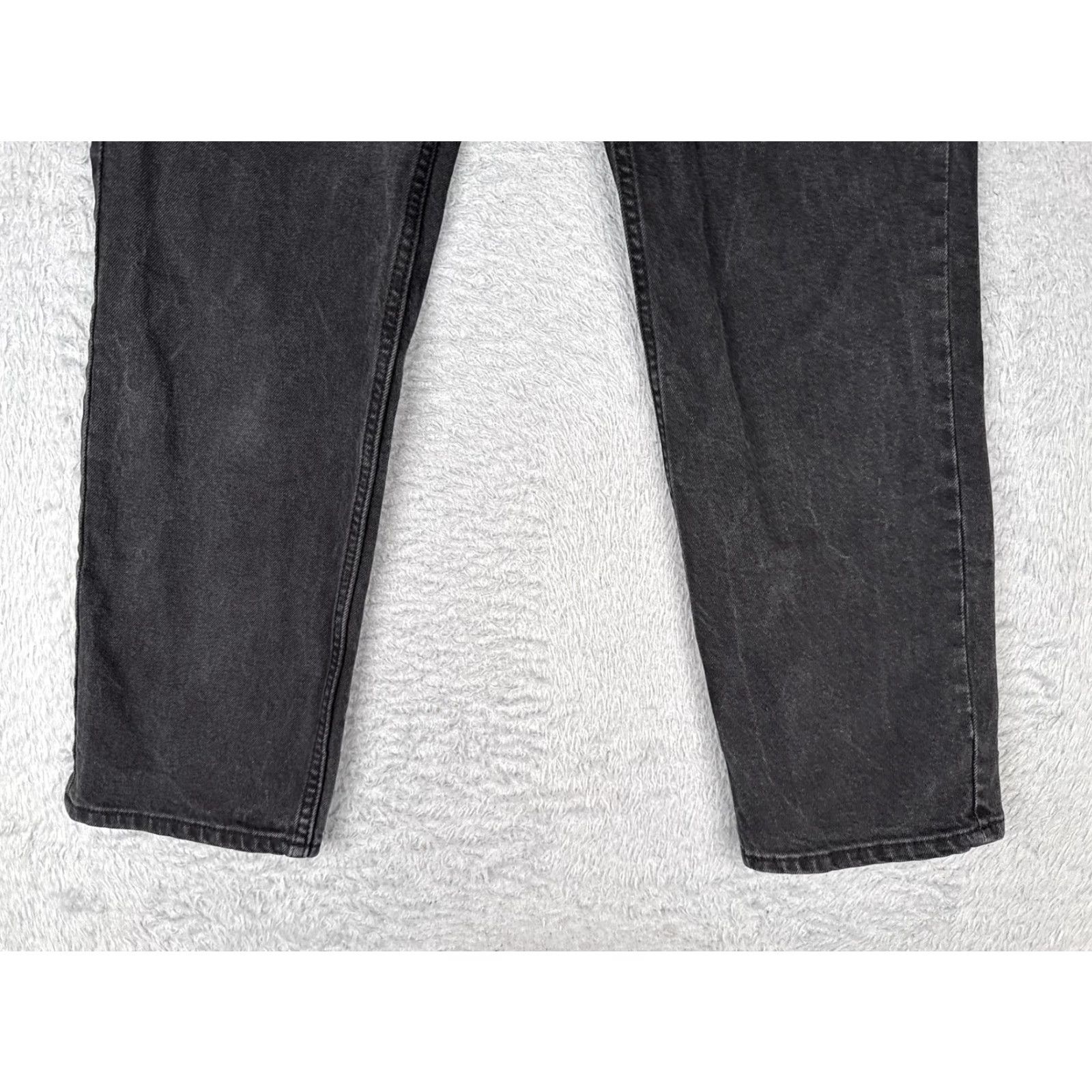 H&M H&M Jeans Women 8 Black High Rise Straight Denim 5-Pocket Zip Button Charcoal Wash Cotton Blend Spandex 29x27 Size 30" / US 8 / IT 44 - 2 Thumbnail