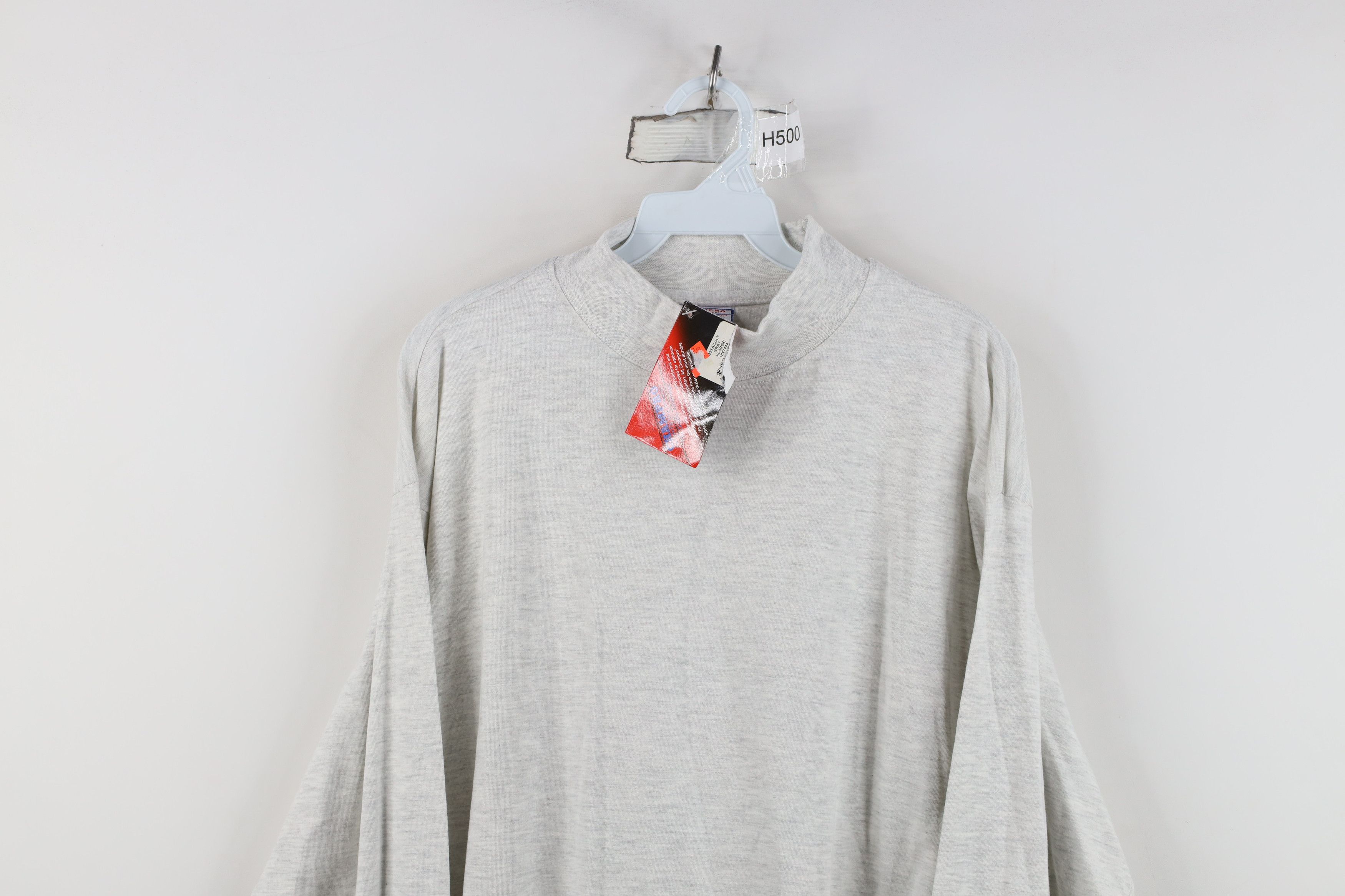 Vintage Deadstock Vintage Streetwear Mock Neck Long Sleeve T-Shirt Size US XL / EU 56 / 4 - 2 Thumbnail