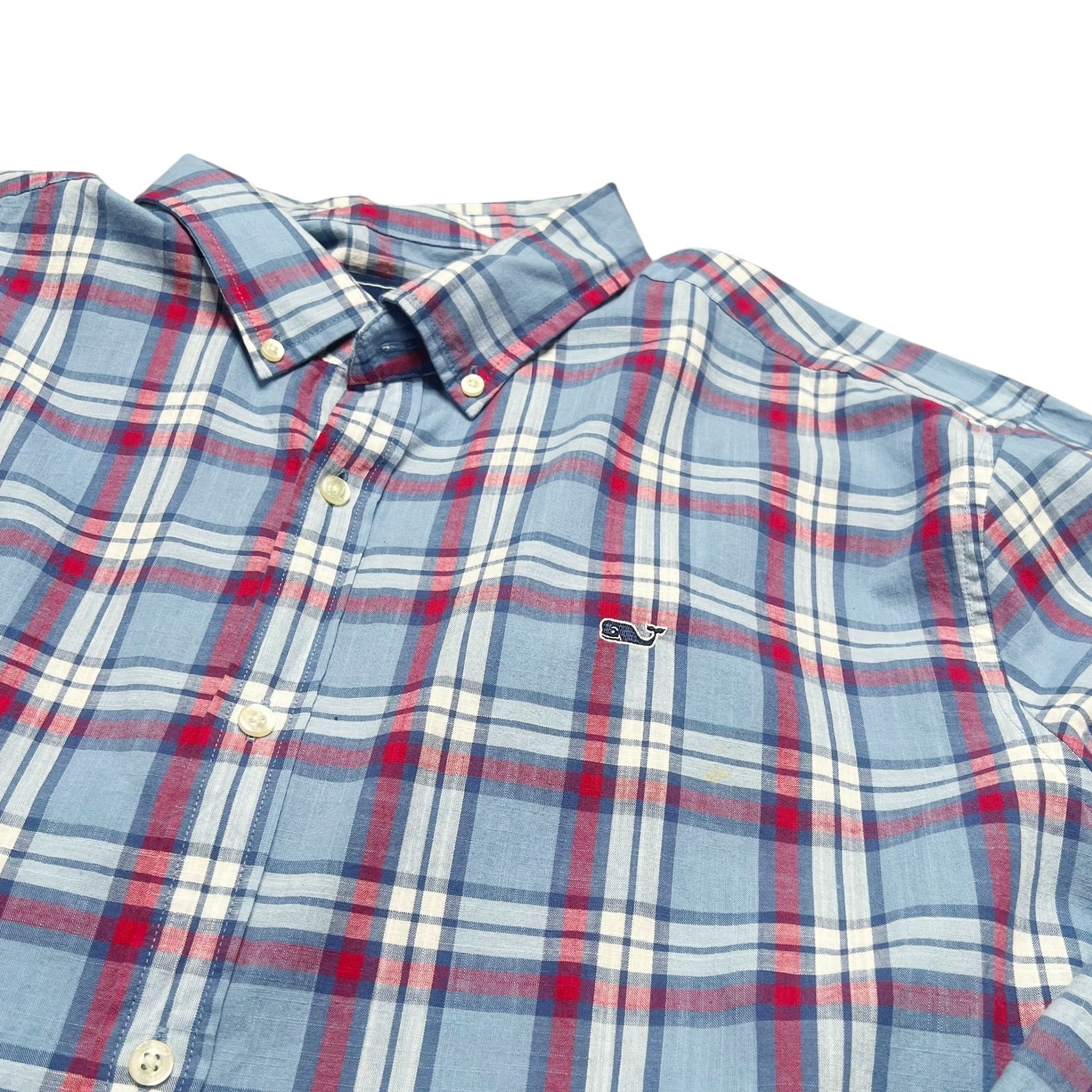 Vineyard Vines Vineyard Vines Shirt Mens Size XXL Red White Blue Plaid Whal Size US XXL / EU 58 / 5 - 2 Thumbnail