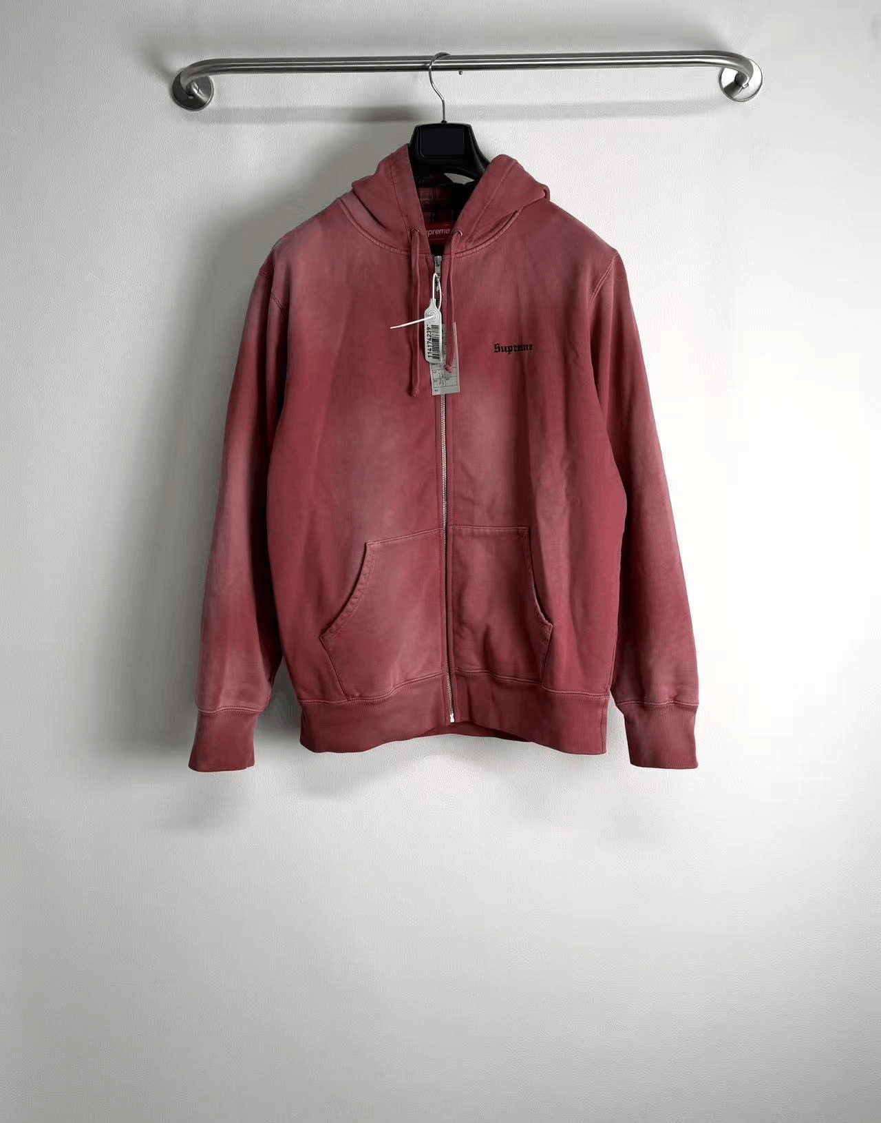 Supreme Supreme Embroidered Letter Washed Zip Hoodie Size US L / EU 52-54 / 3 - 1 Thumbnail