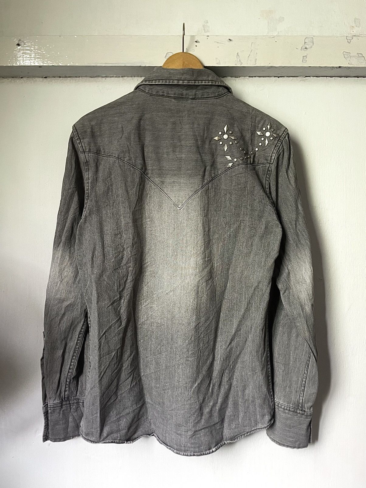 14th Addiction Studded Shirt Navy Flag Goth Grunge Ifsixwasnine Lgb Style Size US M / EU 48-50 / 2 - 7 Thumbnail
