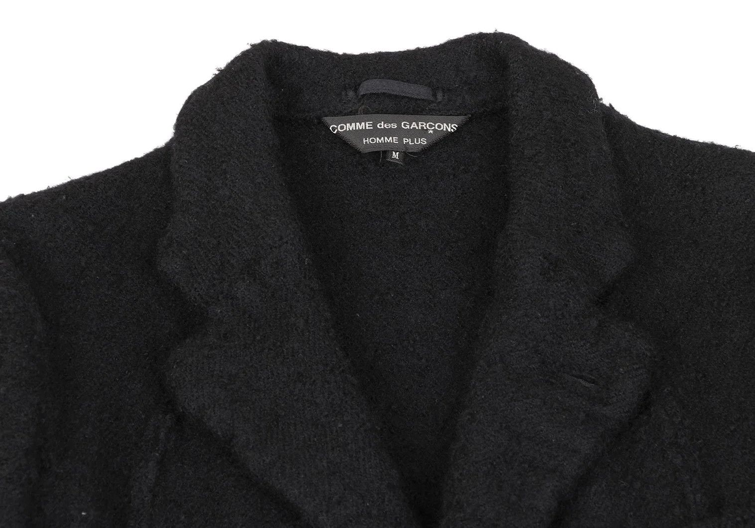 Comme des Garcons Homme Plus Wool Felt Curved Jacket in Black Size M Size US M / EU 48-50 / 2 - 3 Thumbnail