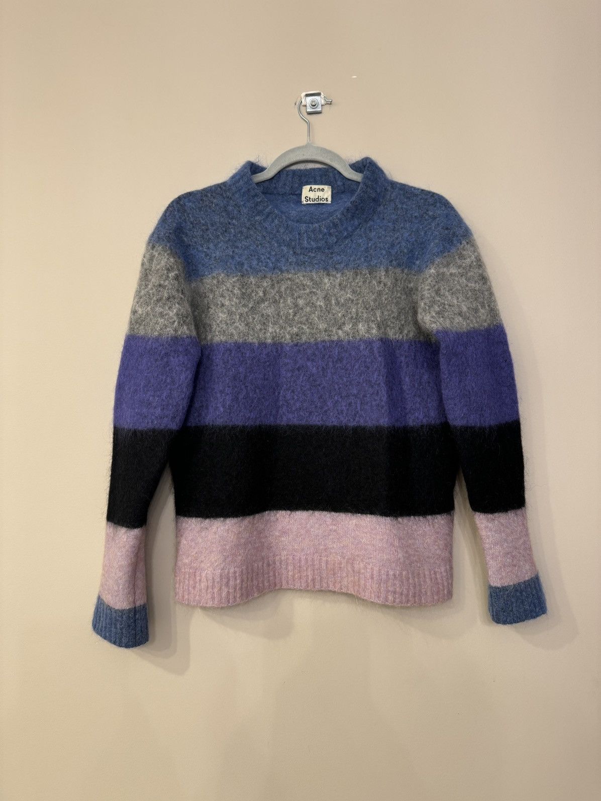 Acne Studios Acne Studios Albah Wool Mohair sweater stripped knitwear Size US S / EU 44-46 / 1 - 1 Thumbnail