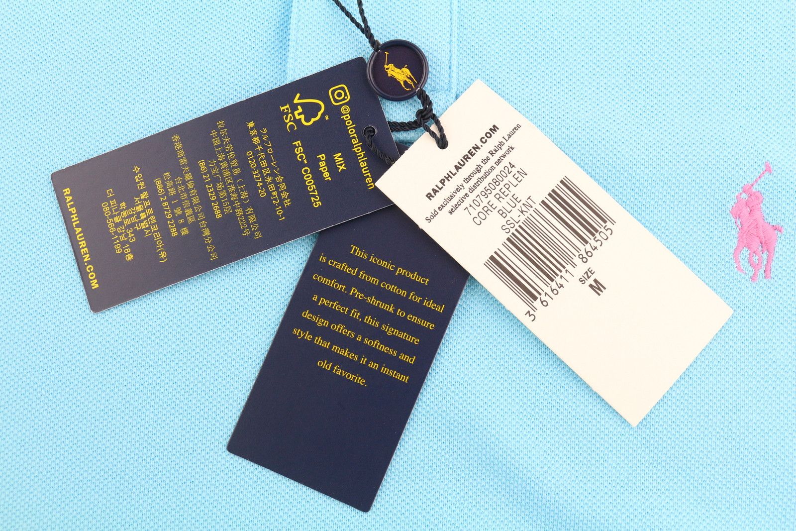 Polo Ralph Lauren SLIM FIT M Blue Short Sleeve Polo Neck T-Shirt 84531 Size US M / EU 48-50 / 2 - 7 Thumbnail