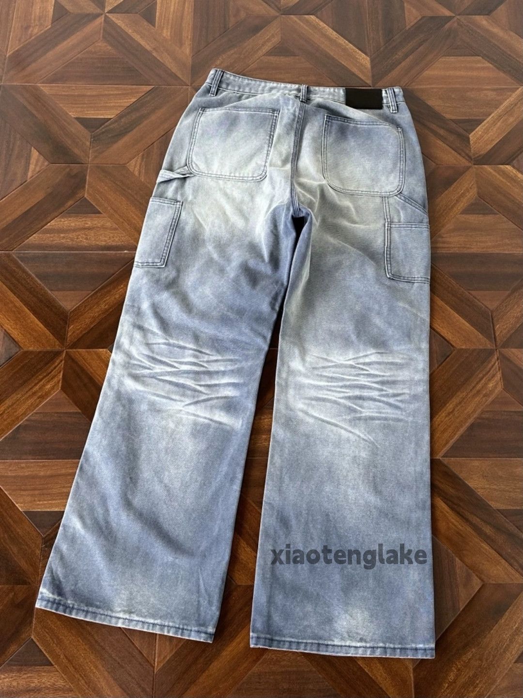 Jean Utility washed faded punk grunge loose hiphop jeans Size US 28 / EU 44 - 2 Thumbnail