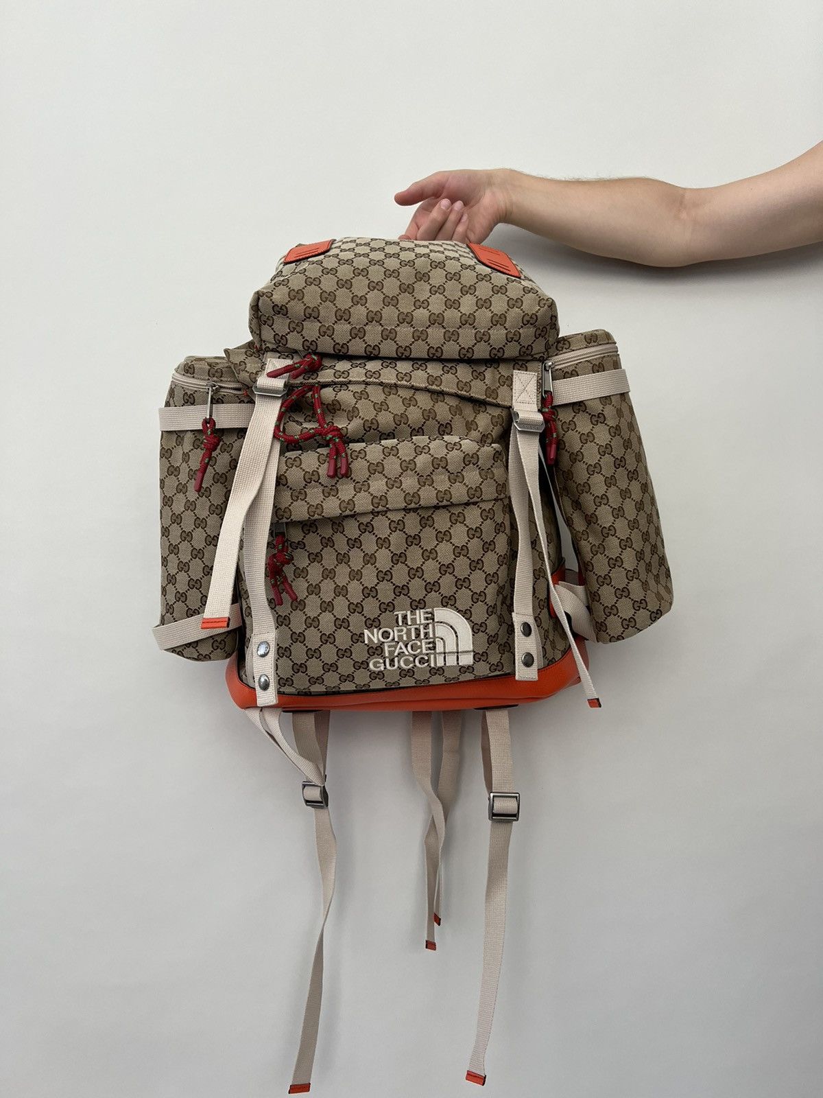 Gucci × The North Face 🔥SUPER RARE🔥GG Canvas Large Backpack Size ONE SIZE - 8 Thumbnail