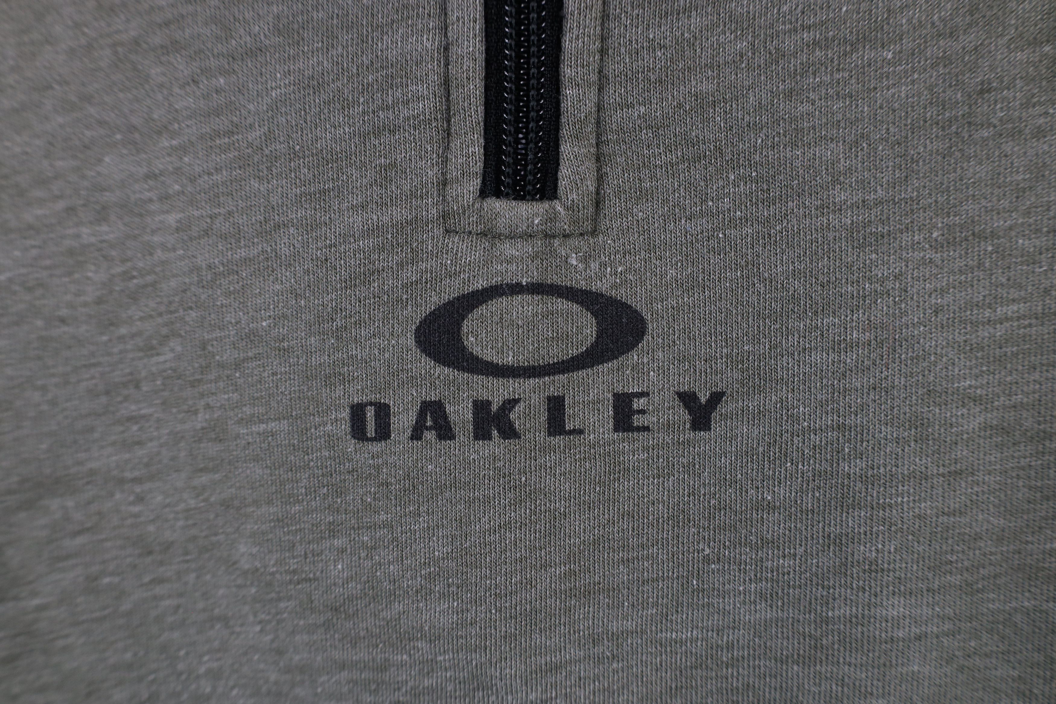Oakley Vintage Oakley Center Logo Half Zip Hoodie Sweatshirt Green Size US L / EU 52-54 / 3 - 4 Thumbnail
