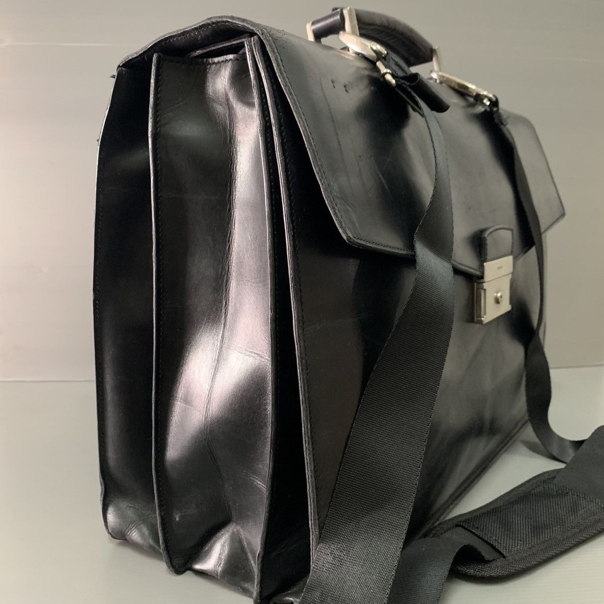 Prada Prada Vintage Leather Briefcase Bag Size ONE SIZE - 3 Thumbnail