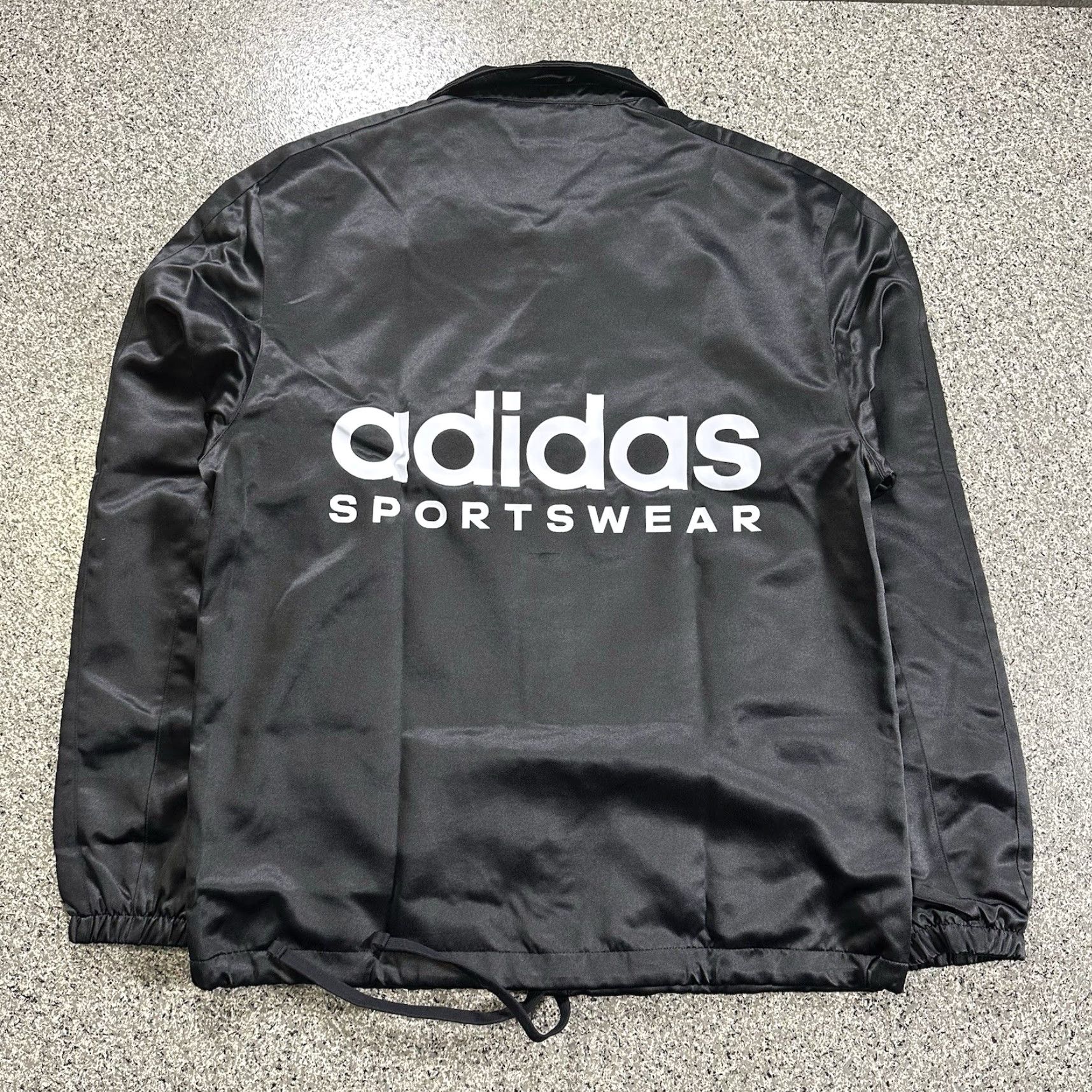 Adidas Adidas Jacket Mens S Originals Satin Coaches Black Solid Snap Sportswear IB8395 Size US S / EU 44-46 / 1 - 7 Thumbnail