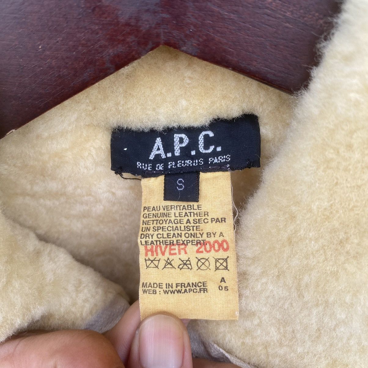 A.P.C. × Leather × Vintage Vintage APC Sherpa Leather Vest Size S / US 4 / IT 40 - 3 Thumbnail