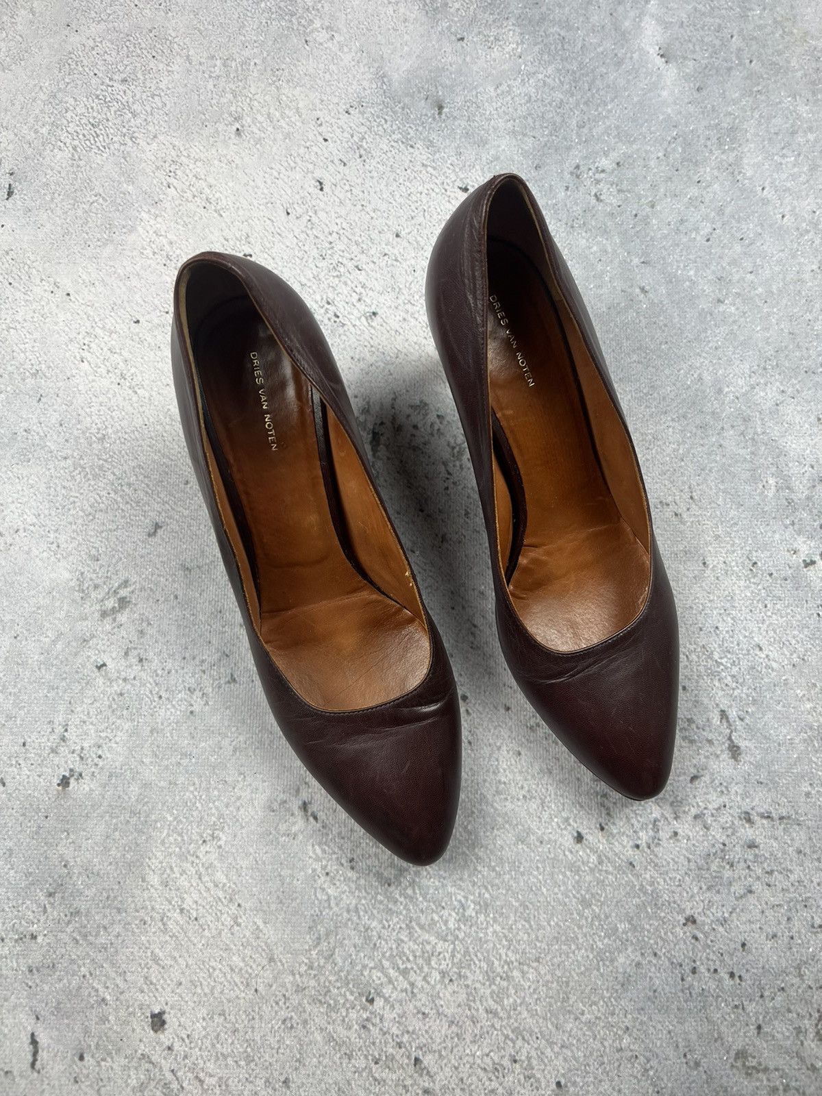 Dries van noten leather snake heels