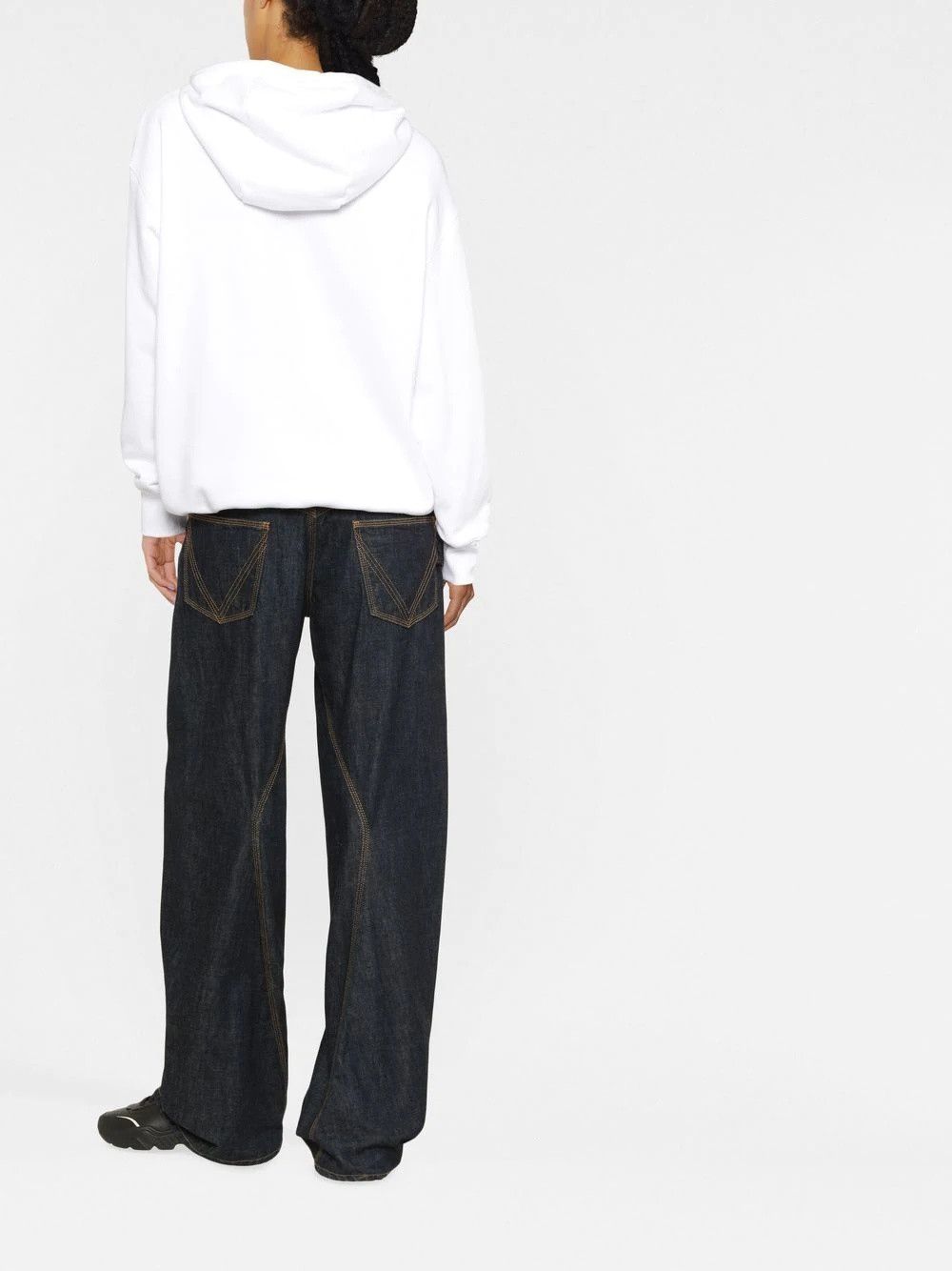 Versace o1y0226 Hoodie in White/Black Size XS / US 0-2 / IT 36-38 - 4 Thumbnail