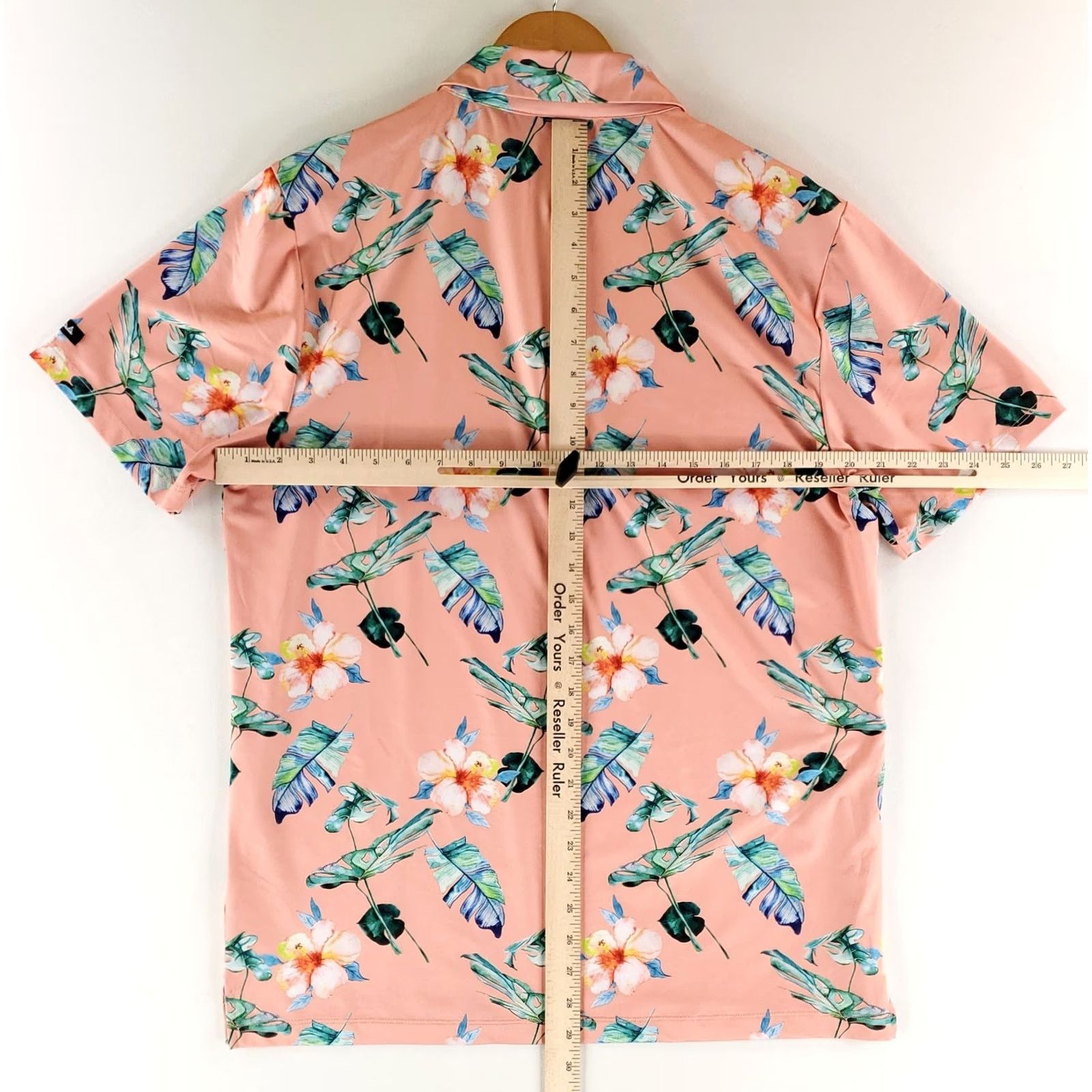 Vintage Bad Birdie Polo Shirt Pink Floral Short Sleeve Mens L Size US L / EU 52-54 / 3 - 8 Thumbnail