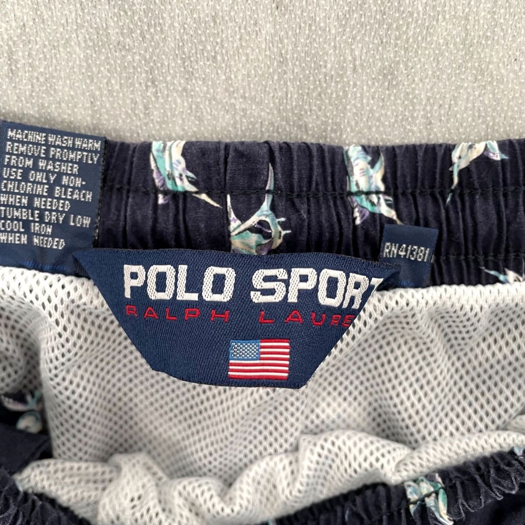 Vintage VINTAGE Polo Sport Shorts Adult XL Blue Ralph Lauren Marlin Swim Board Mens Size US XL / EU 56 / 4 - 5 Thumbnail