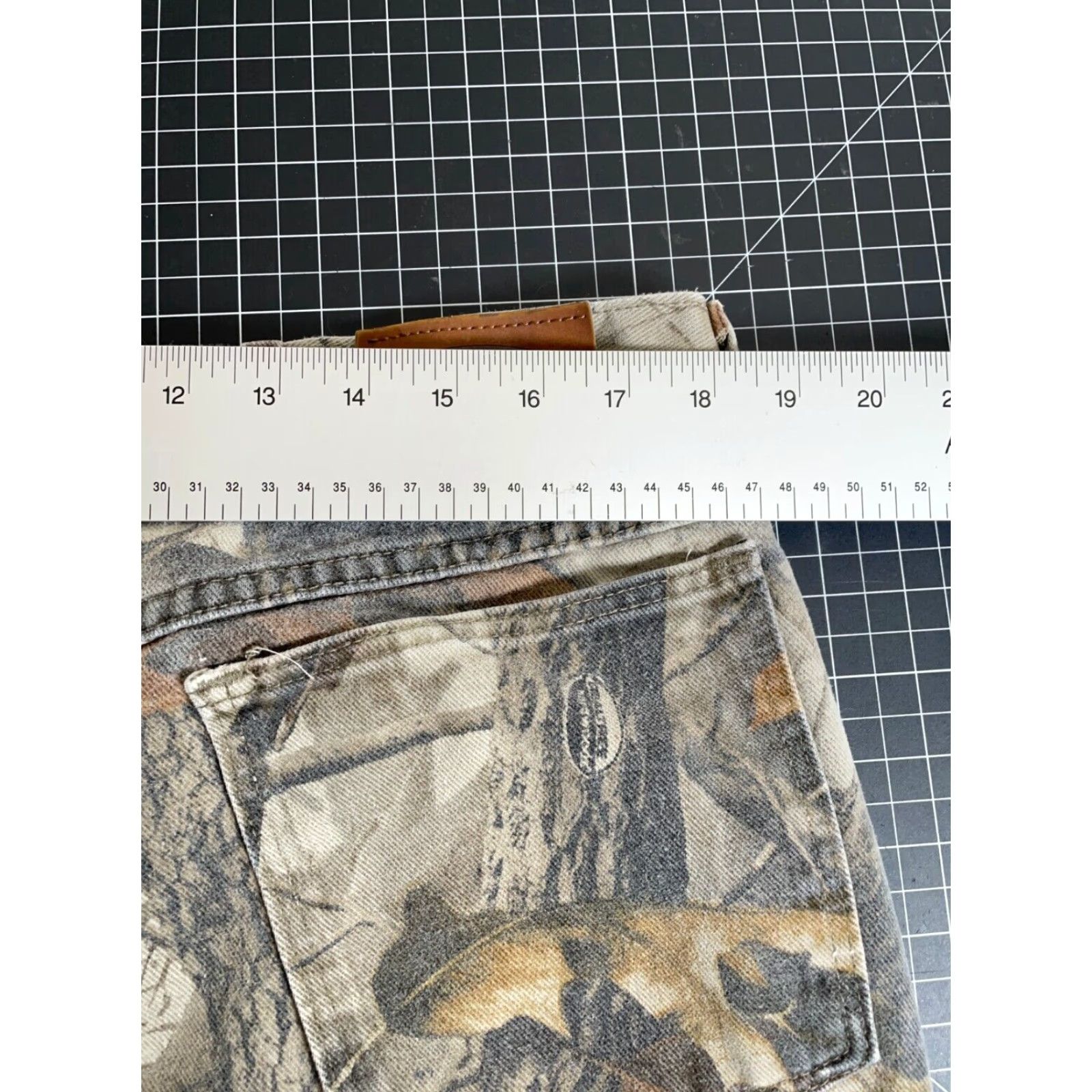 Wrangler VINTAGE Wrangler Pro Gear Men’s Jeans 36 x 30 High Rise Straight Fit Cotton Denim Camouflage Realtree Green Size US 36 / EU 52 - 5 Thumbnail