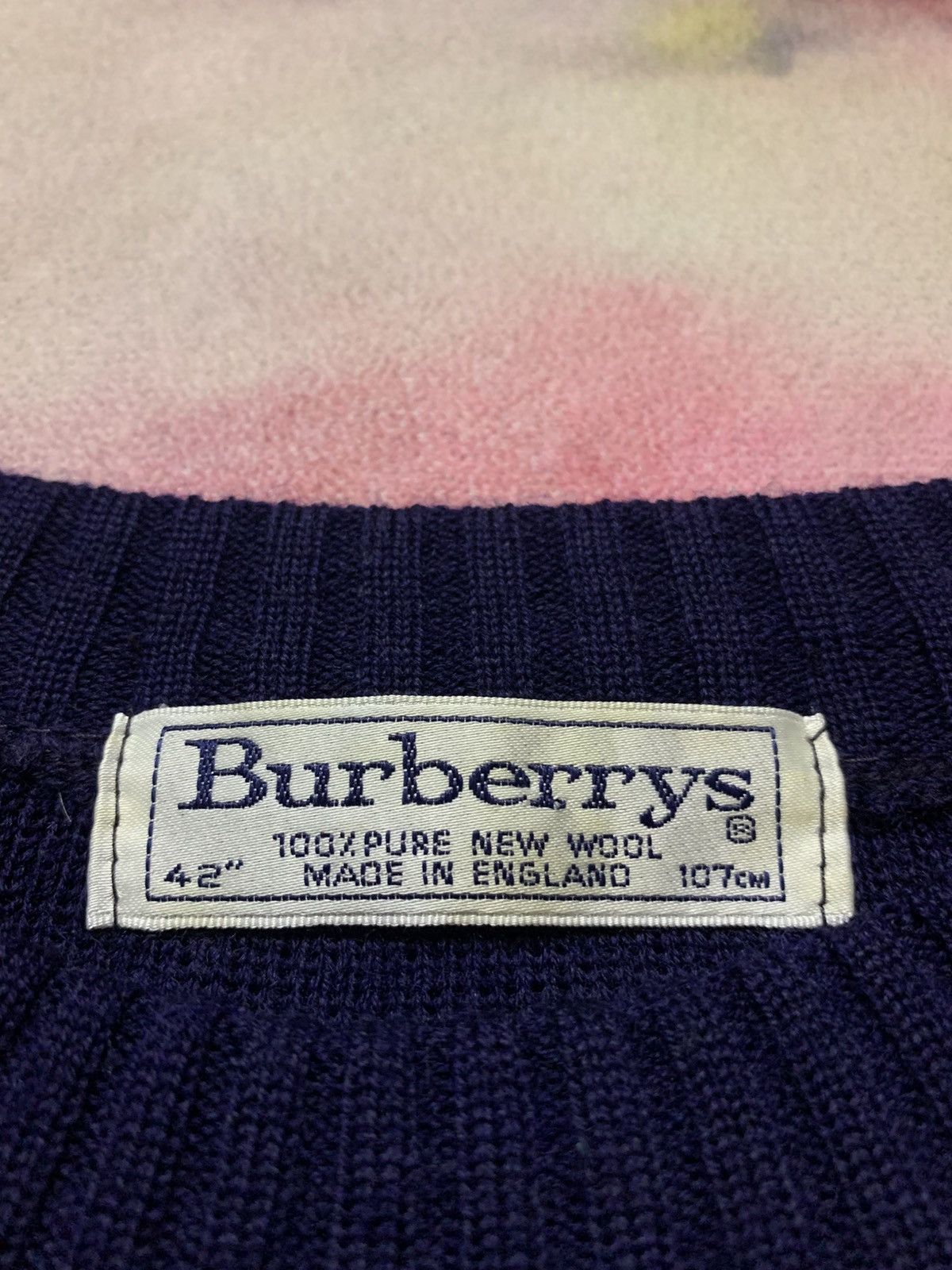 Burberry Prorsum Vintage 80’s Burberrys Knit Jumper Navy Size US M / EU 48-50 / 2 - 12 Thumbnail
