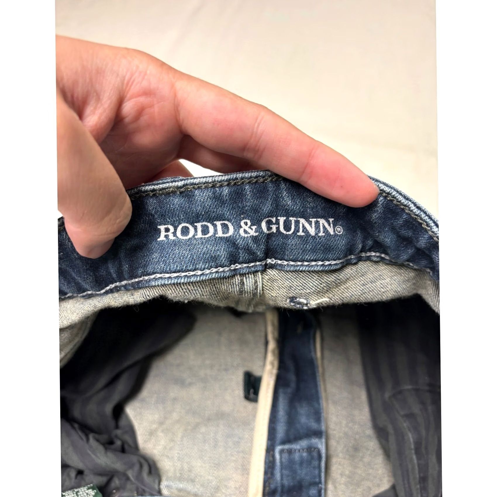 Rodd & Gunn Rodd & Gunn Jeans Mens 36R Dark Wash Blue Straight Leg Relaxed Stretch Denim 5-Pocket Inseam 32 Size US 36 / EU 52 - 5 Thumbnail
