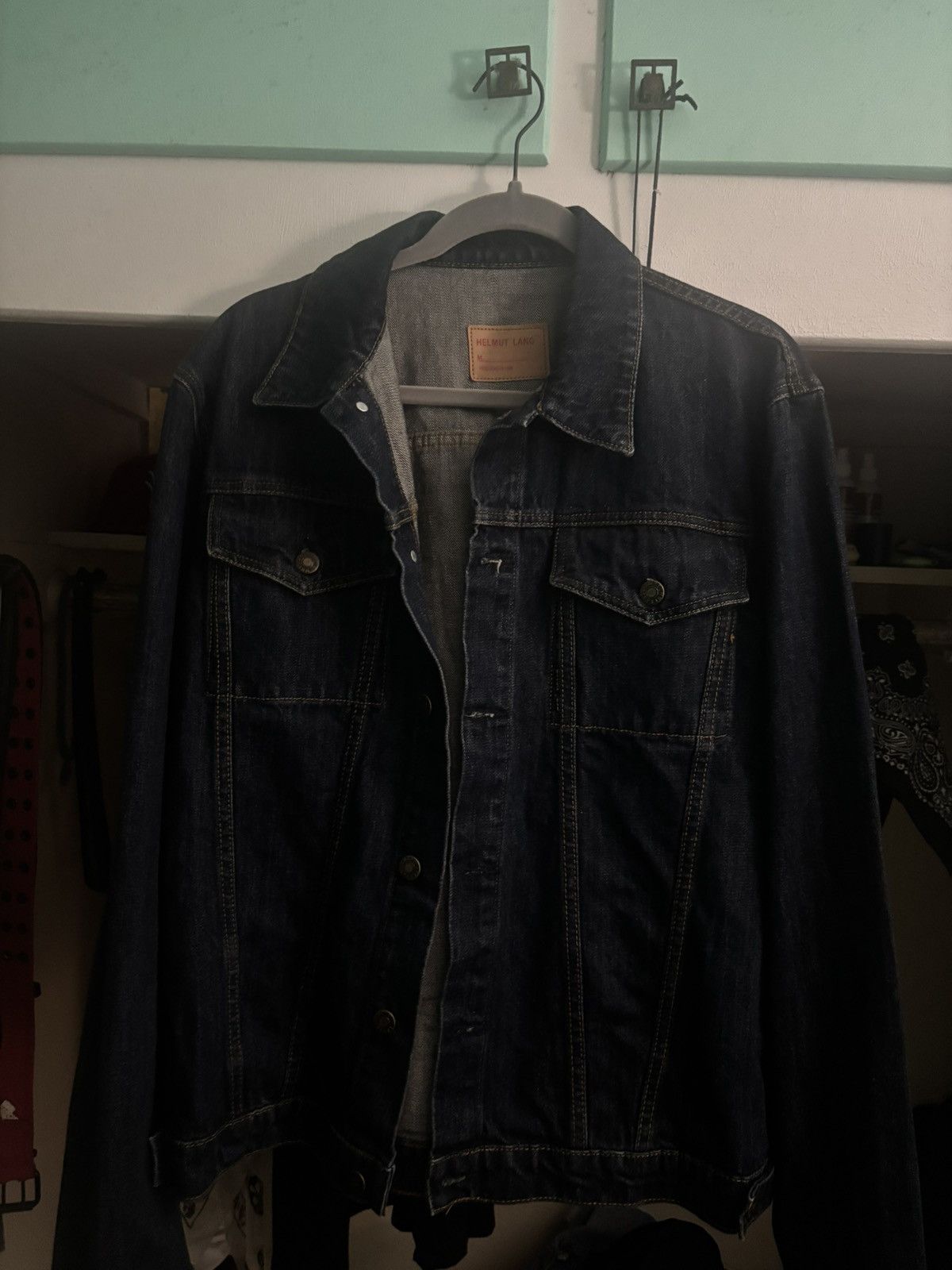 Helmut Lang Helmut Lang Re-Edition Red Stripe Denim Jacket Size US L / EU 52-54 / 3 - 1 Thumbnail
