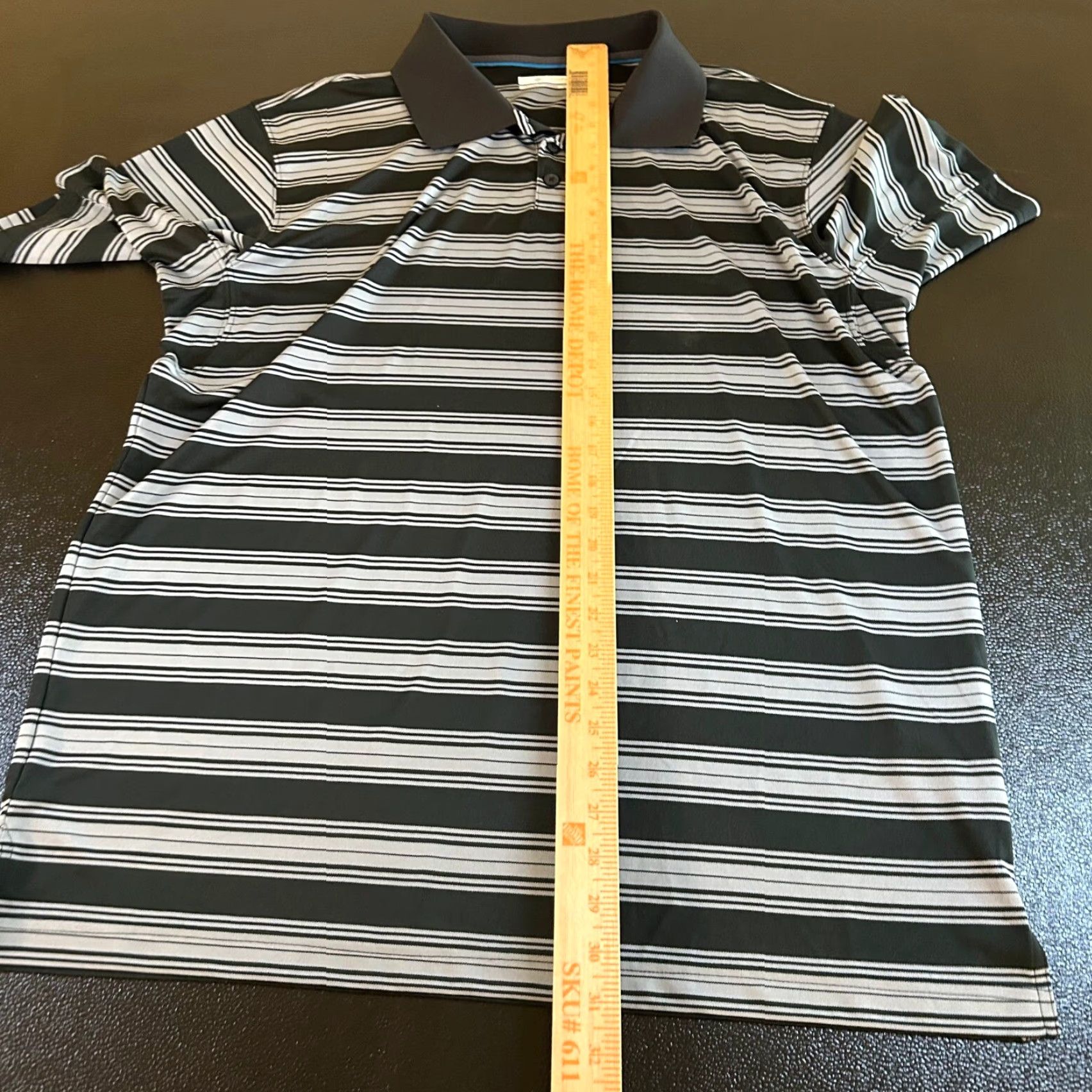 Vintage Columbia Polo Shirt Striped Black Gray Men's XL Moisture Wicking Athletic Polo Shirt Golf Shirt Shirts Size US XL / EU 56 / 4 - 7 Thumbnail