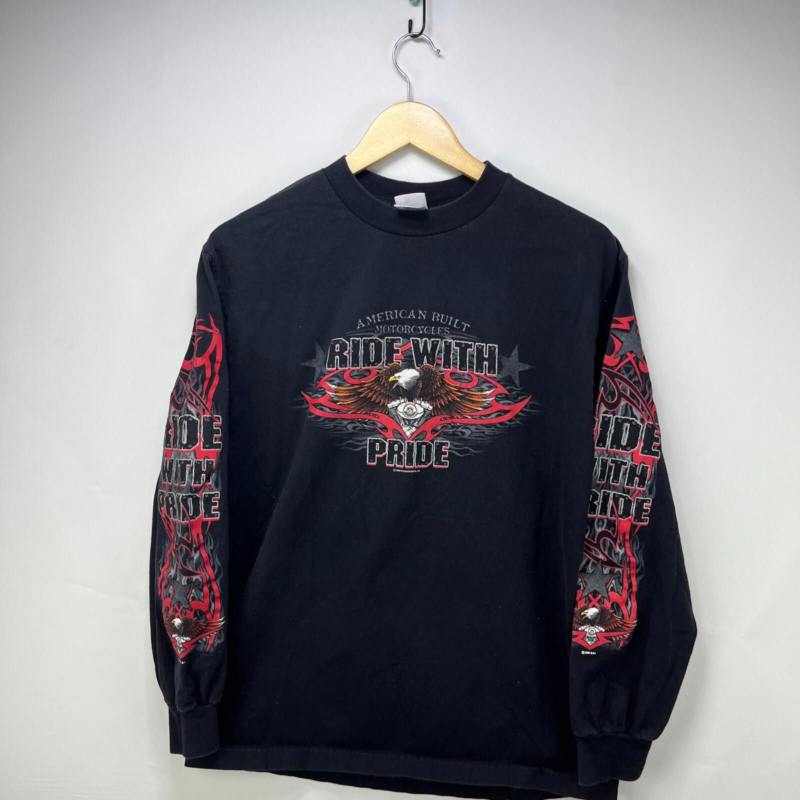 Vintage Vintage Flames Biker Eagle Motorcycle Shirt Medium Flames Size US M / EU 48-50 / 2 - 6 Thumbnail