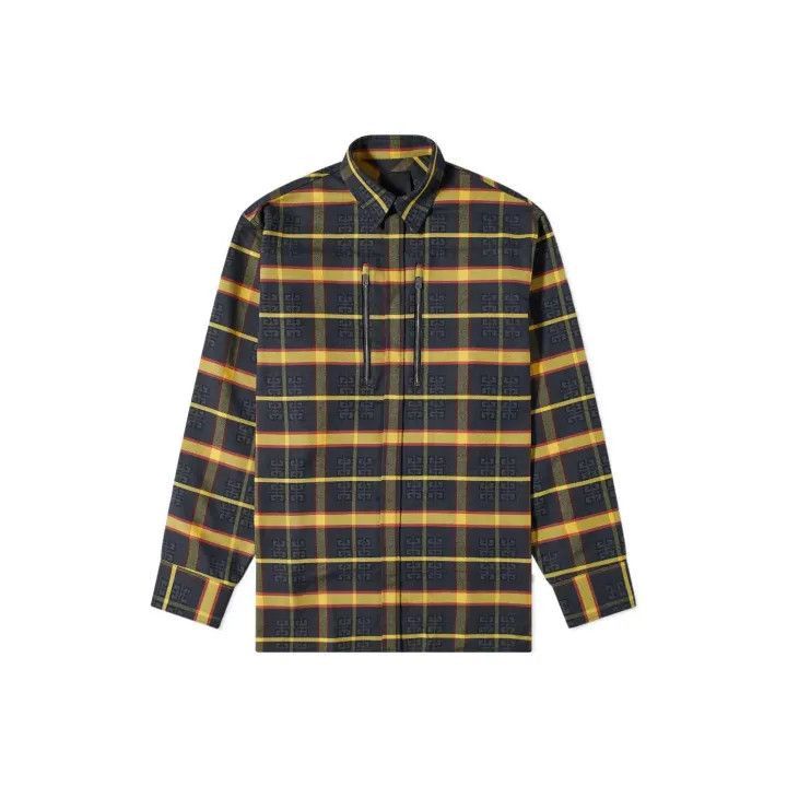 Givenchy Givenchy Givenchy SS22 Color Block Check Long Sleeve Shirt Size US M / EU 48-50 / 2 - 1 Thumbnail