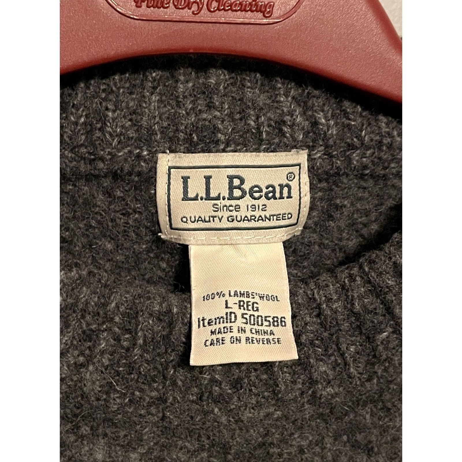 Vintage VINTAGE L.L. Bean Sweater Mock Neck Wool Knit Mens Large Gray 80s Pullover Size US L / EU 52-54 / 3 - 3 Thumbnail
