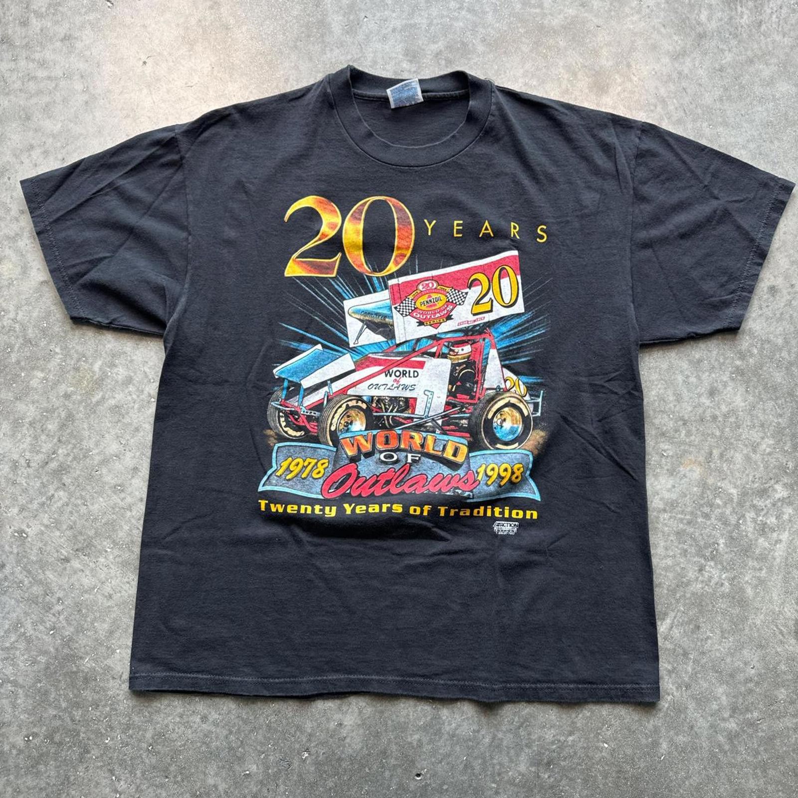 Hanes Action Sportswear Off-Road Derby Vintage 1998 Faded T-Shirt Size US XL / EU 56 / 4 - 1 Thumbnail