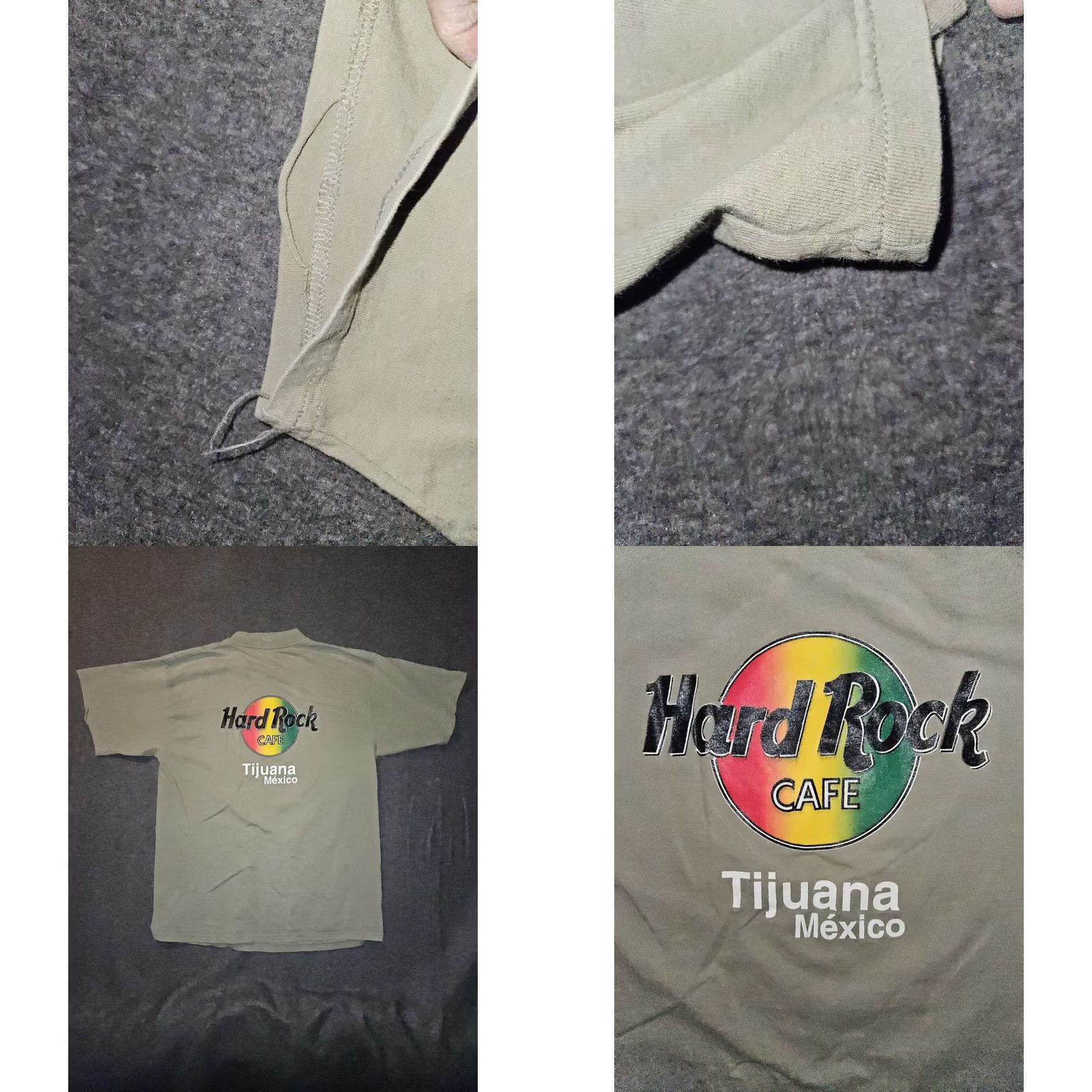Hard Rock Cafe VINTAGE Hard Rock Cafe T-Shirt Gray Graphic Print 90s Tijuana Mexico Mens L Crew Neck Short Sleeve Size US L / EU 52-54 / 3 - 8 Thumbnail