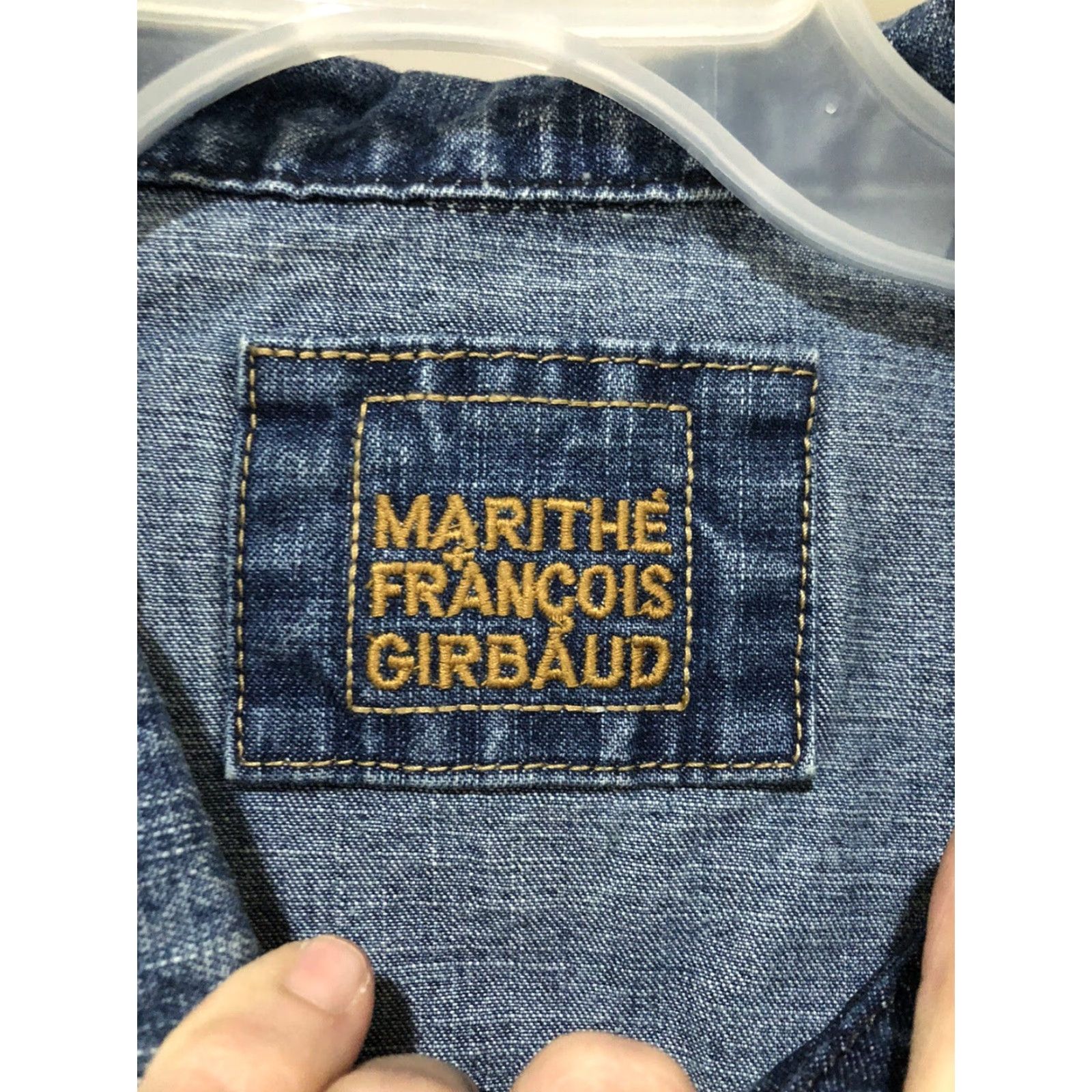 Denime VINTAGE Marithe Francois Girbaud X Front Denim Jean Jacket 3XL Blue Jacket Men 90s Biker Hip Hop NWT Size US 39 - 4 Thumbnail